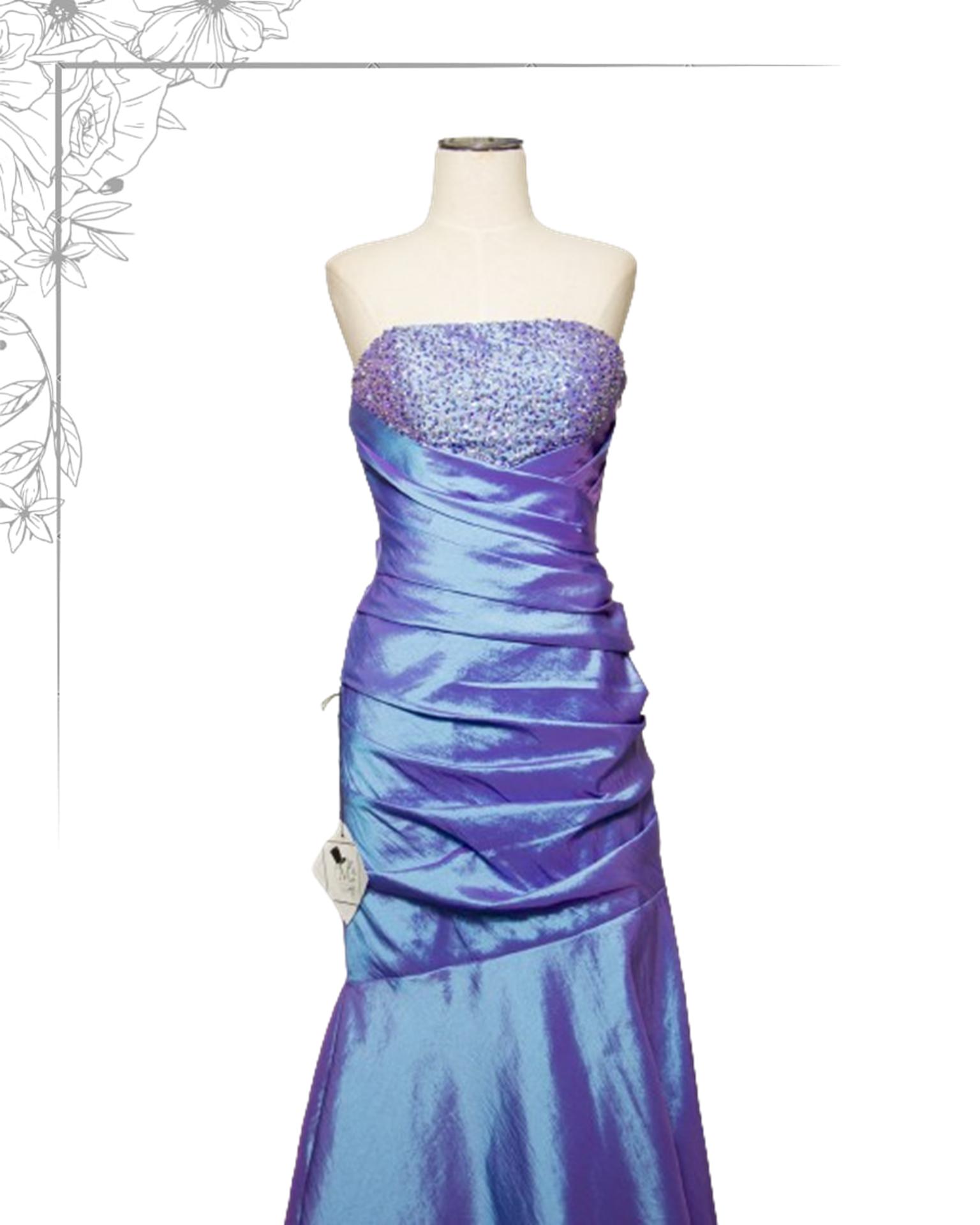 Purple floor length dress