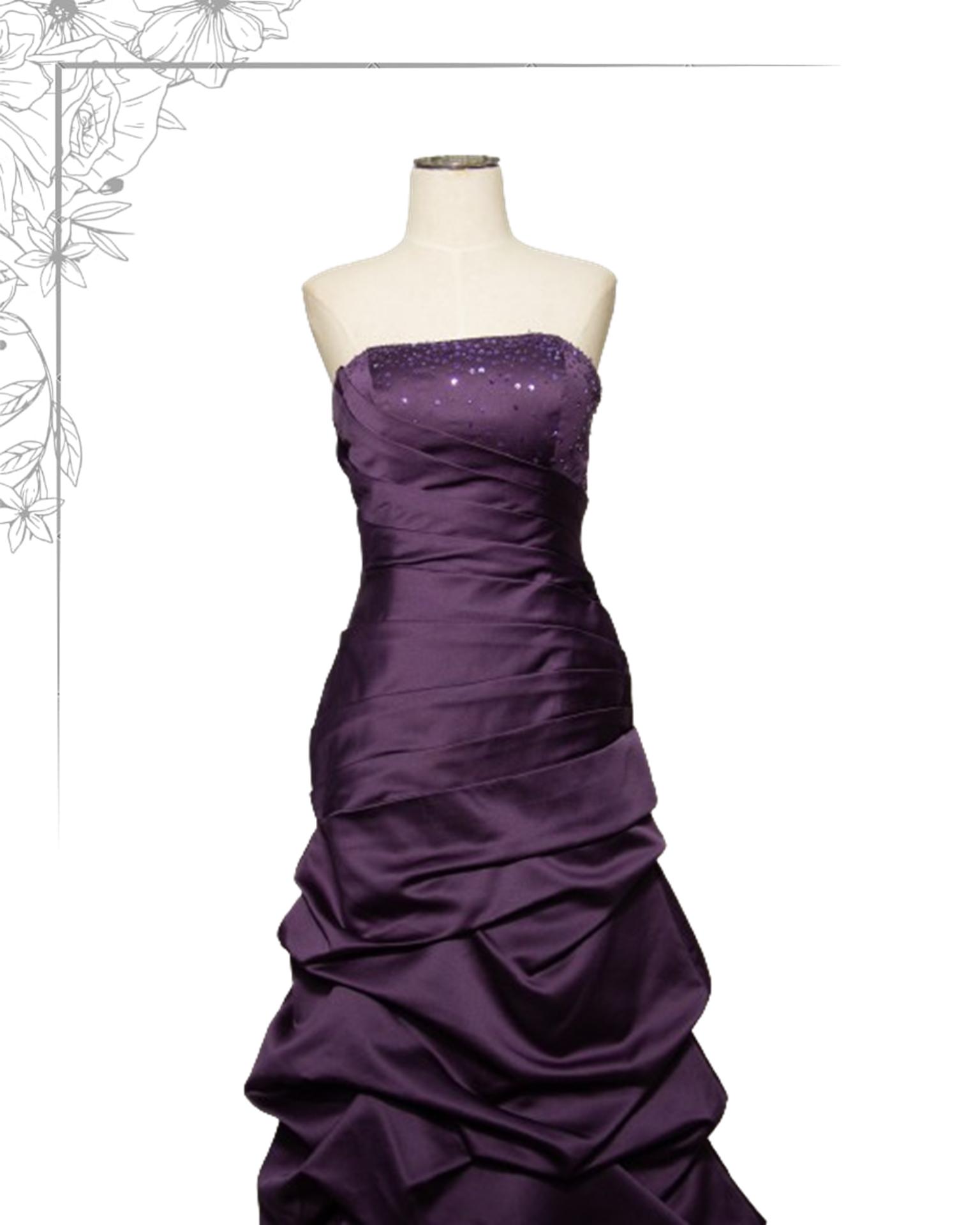 Purple floor length dress