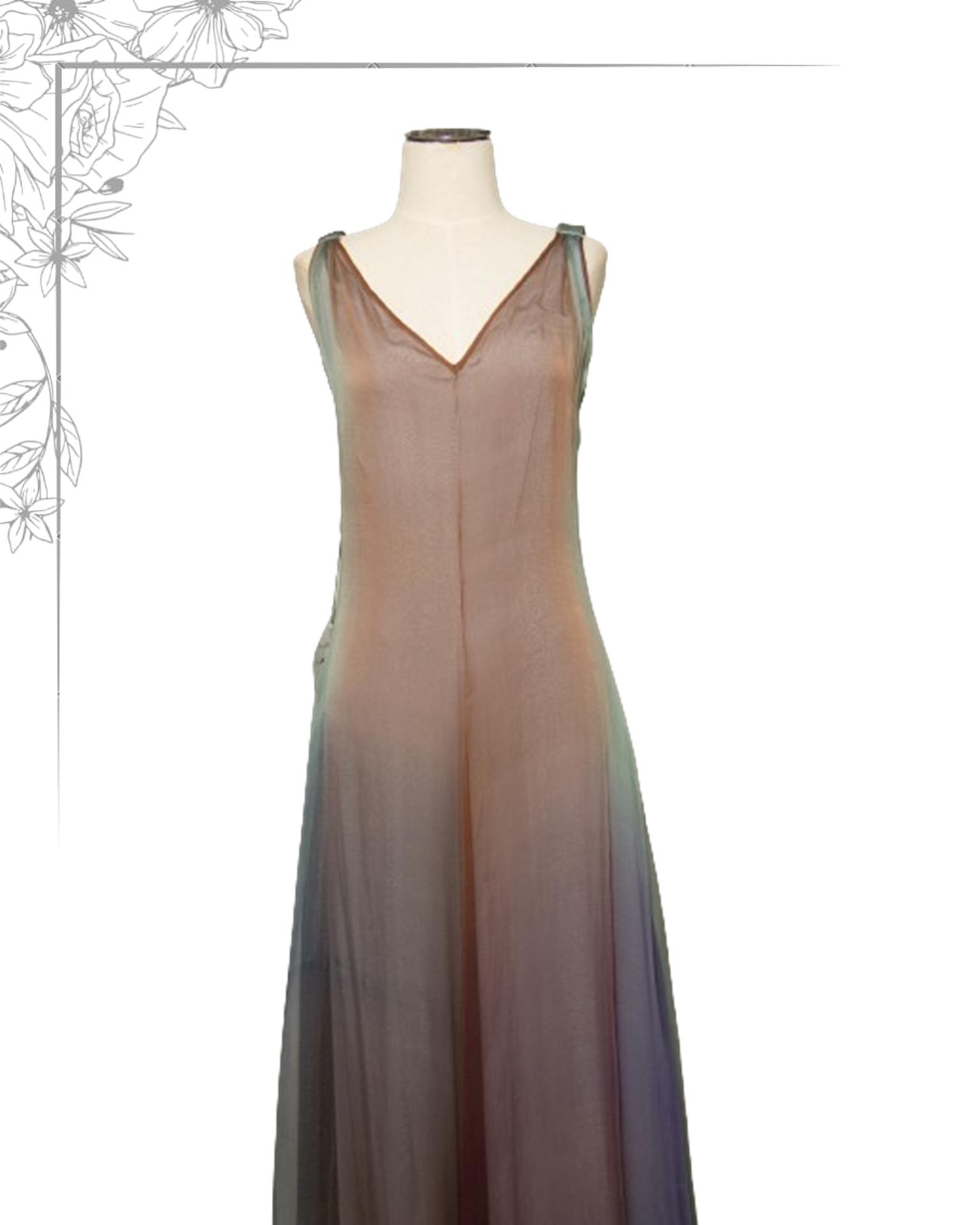 Brown floor length dress