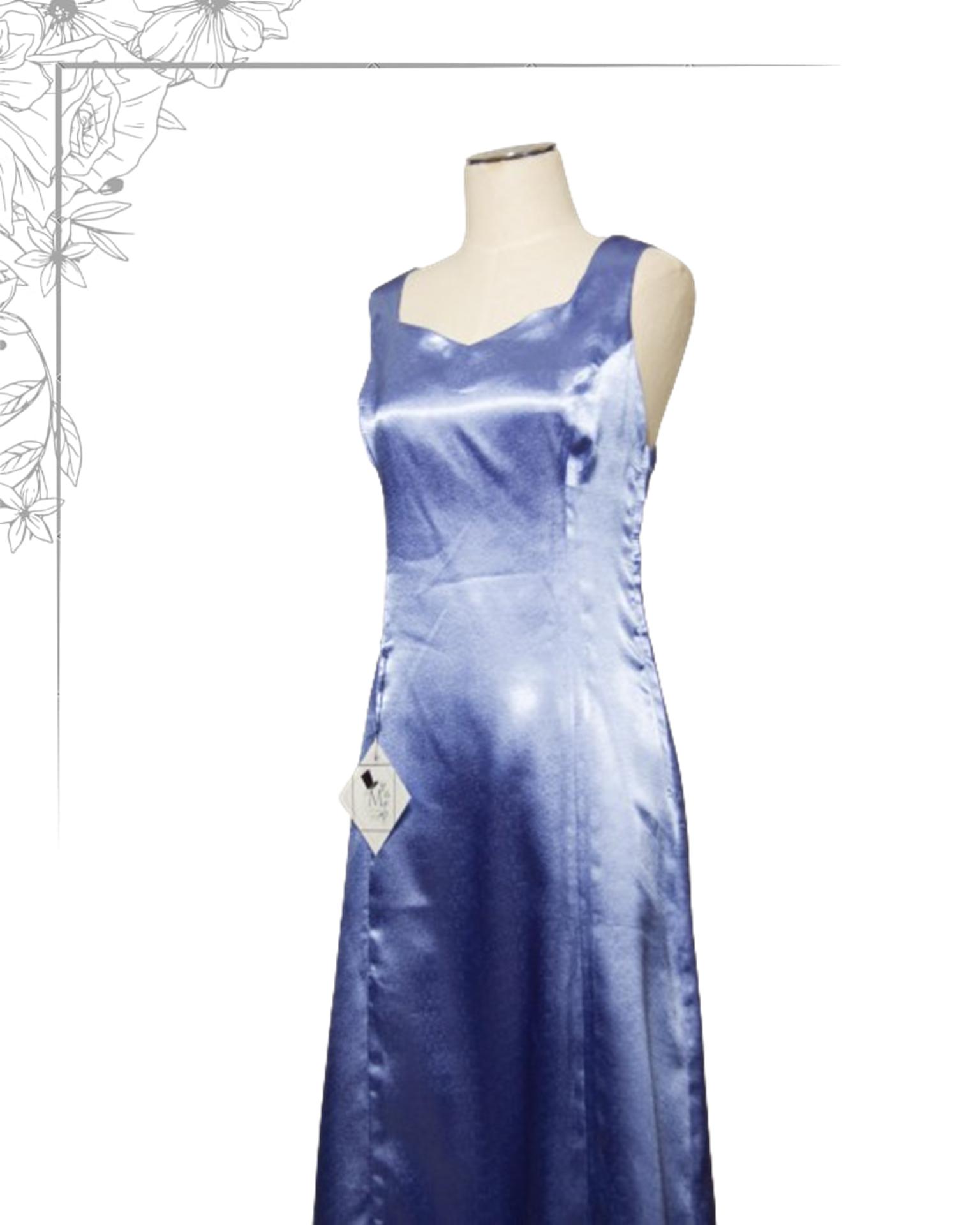Blue floor length dress