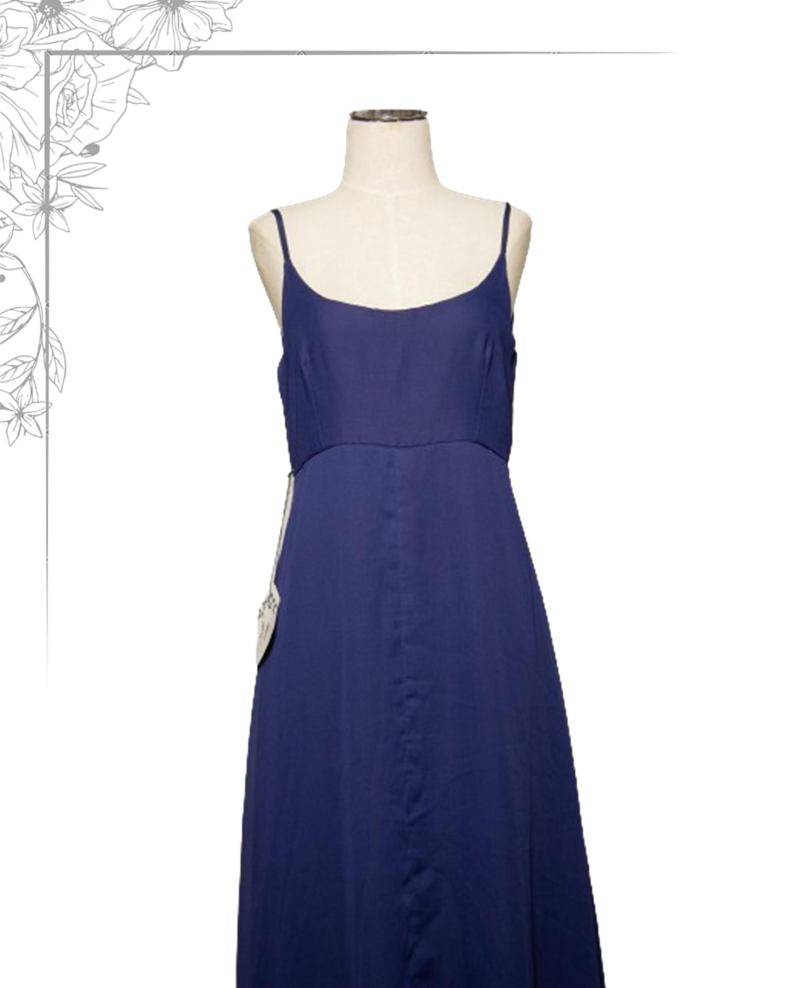Blue floor length dress