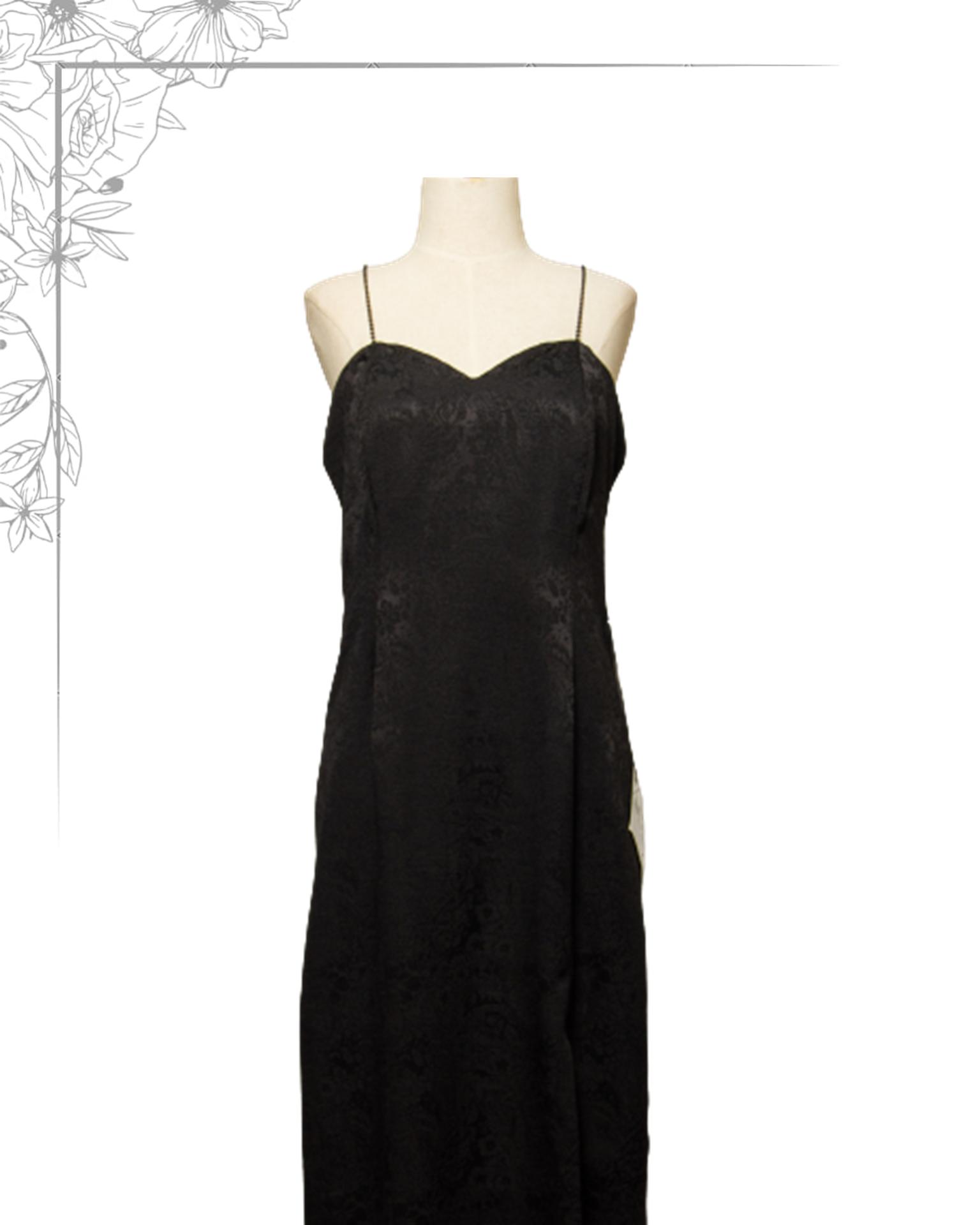 Black floor length dress