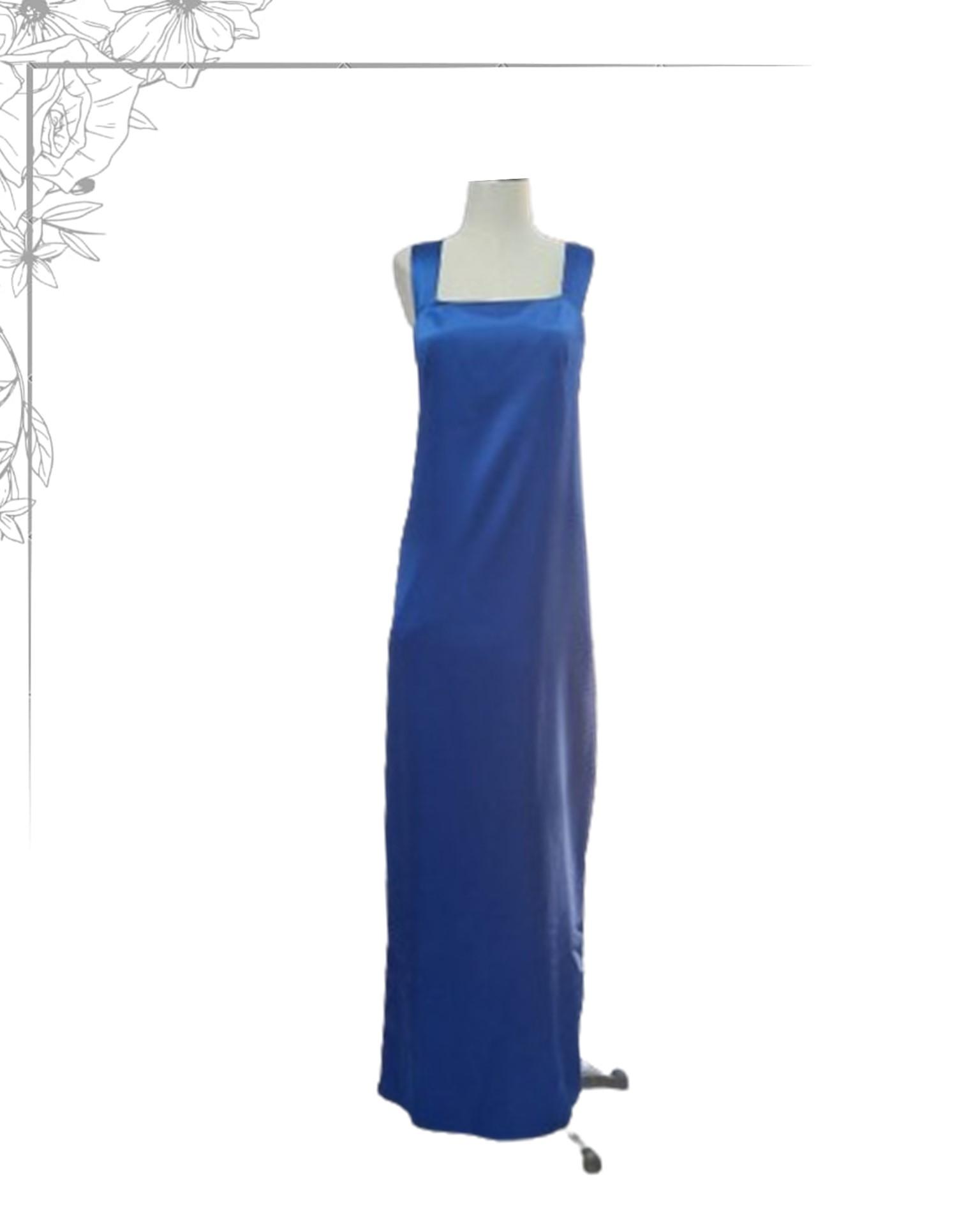 Blue floor length dress