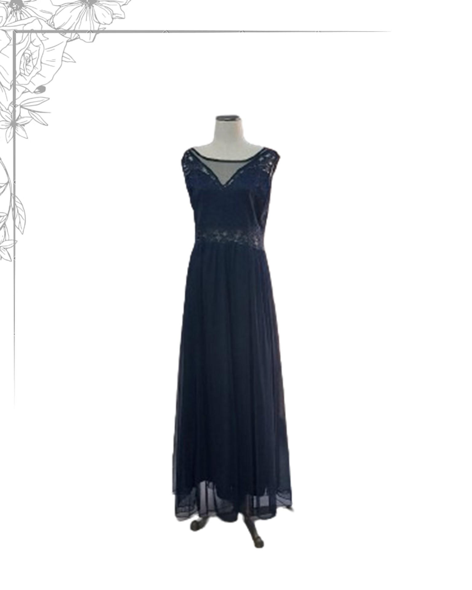 Blue floor length dress