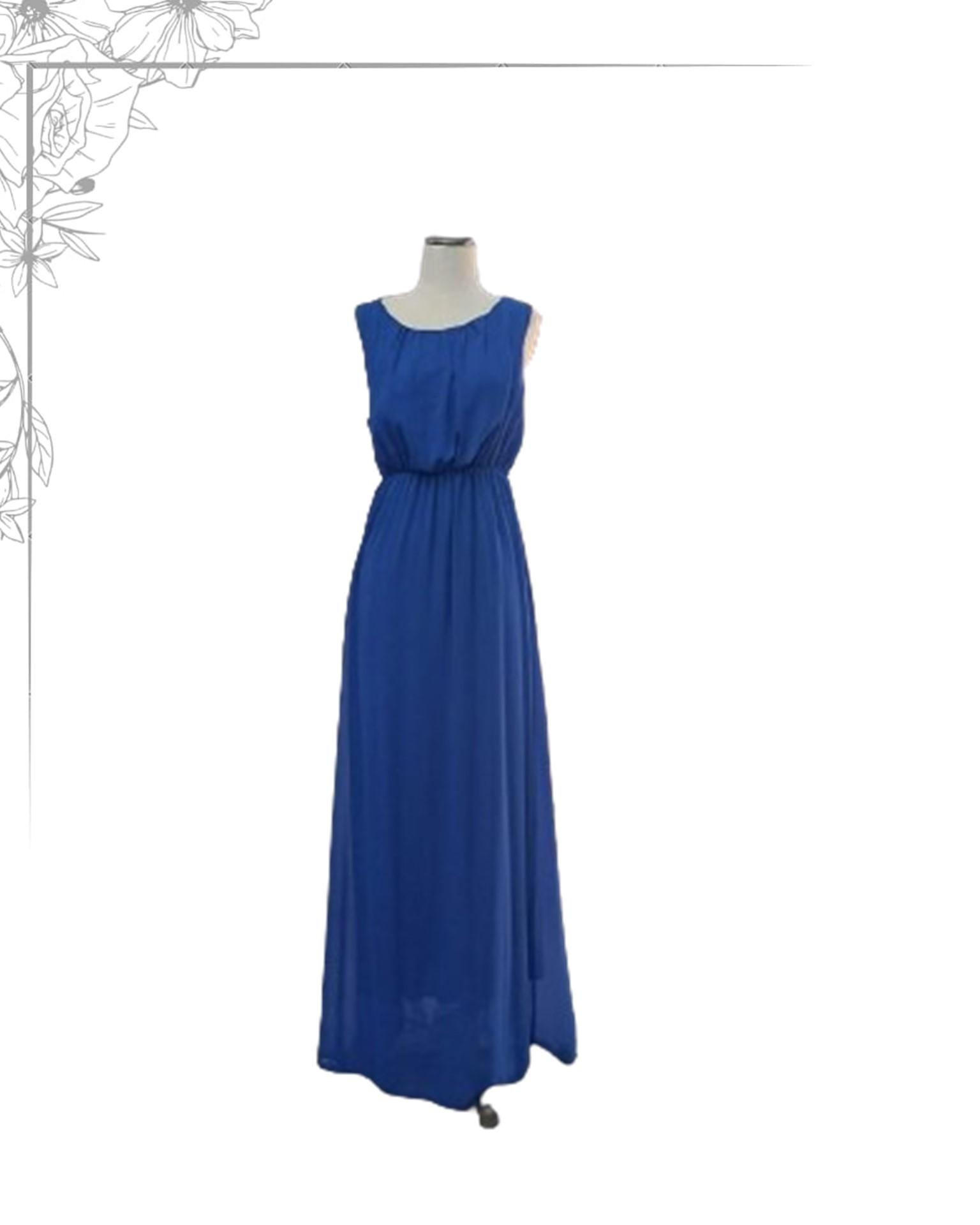 Blue floor length dress