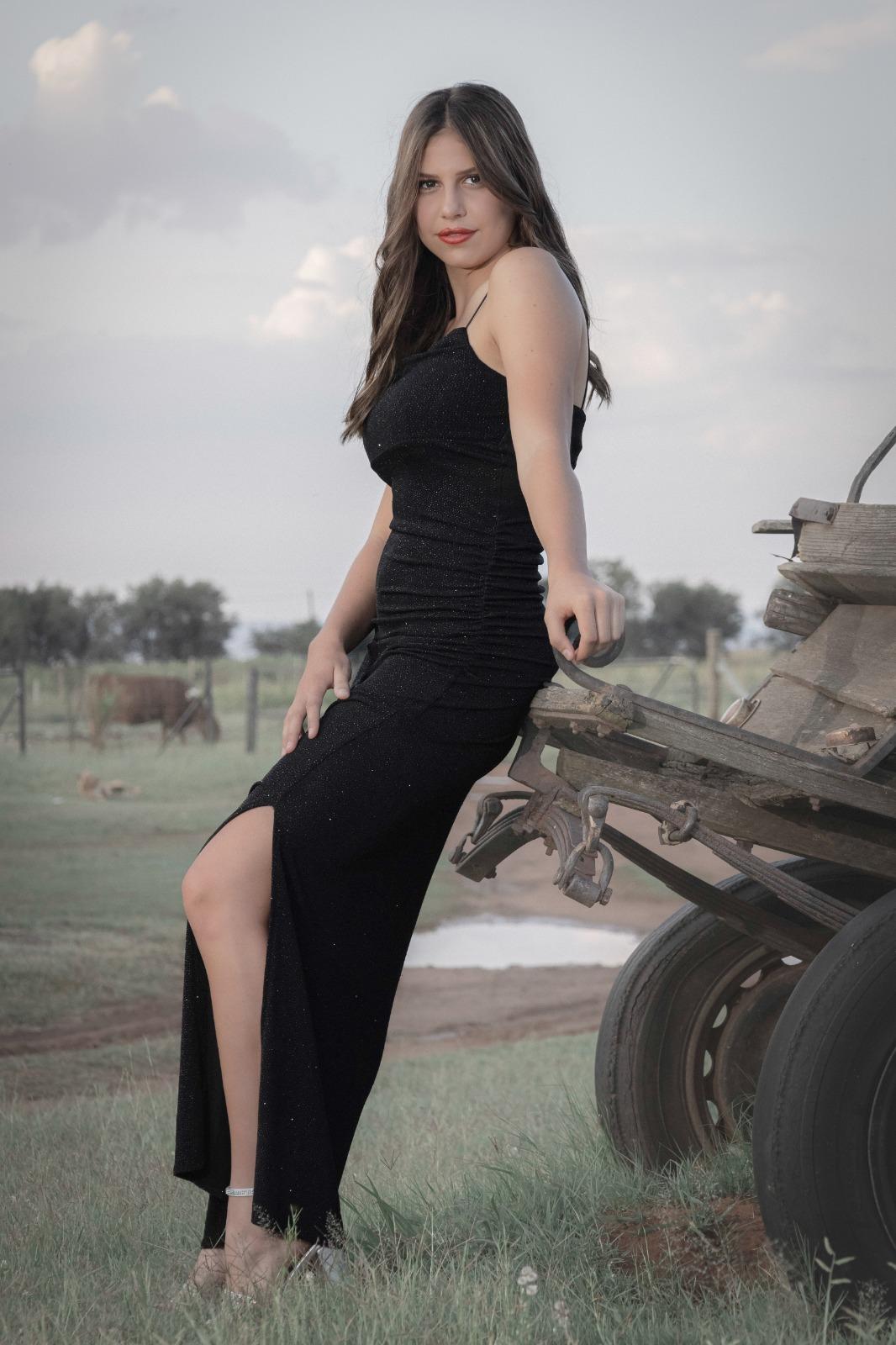 Black floor length dress