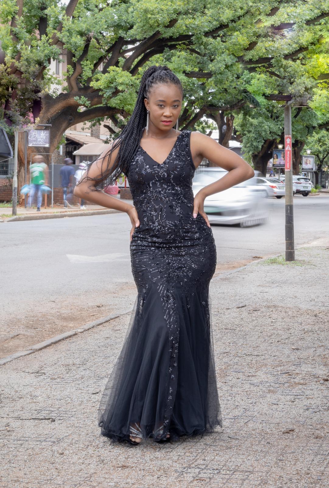 Black floor length dress