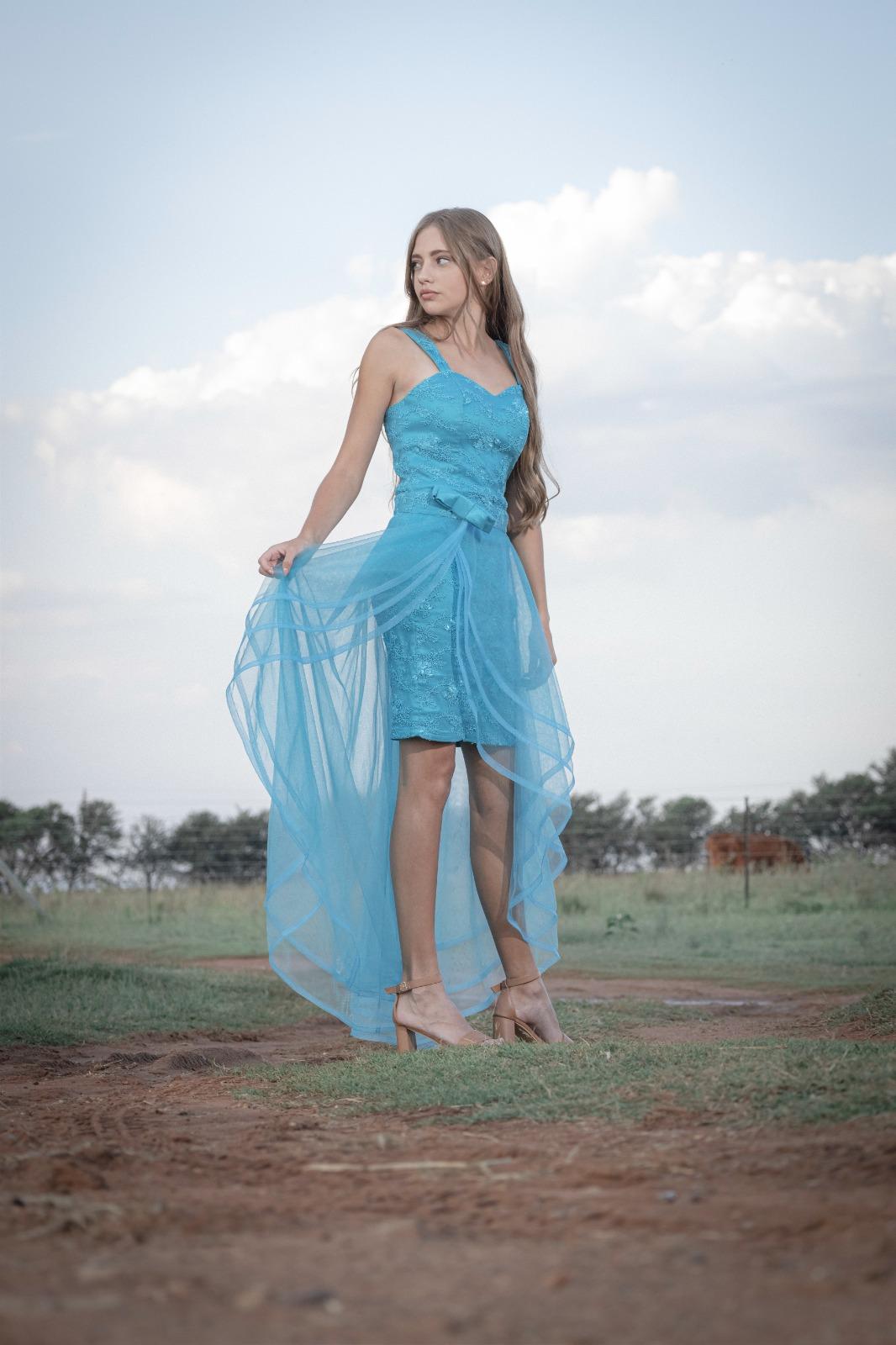 Blue cocktail dress