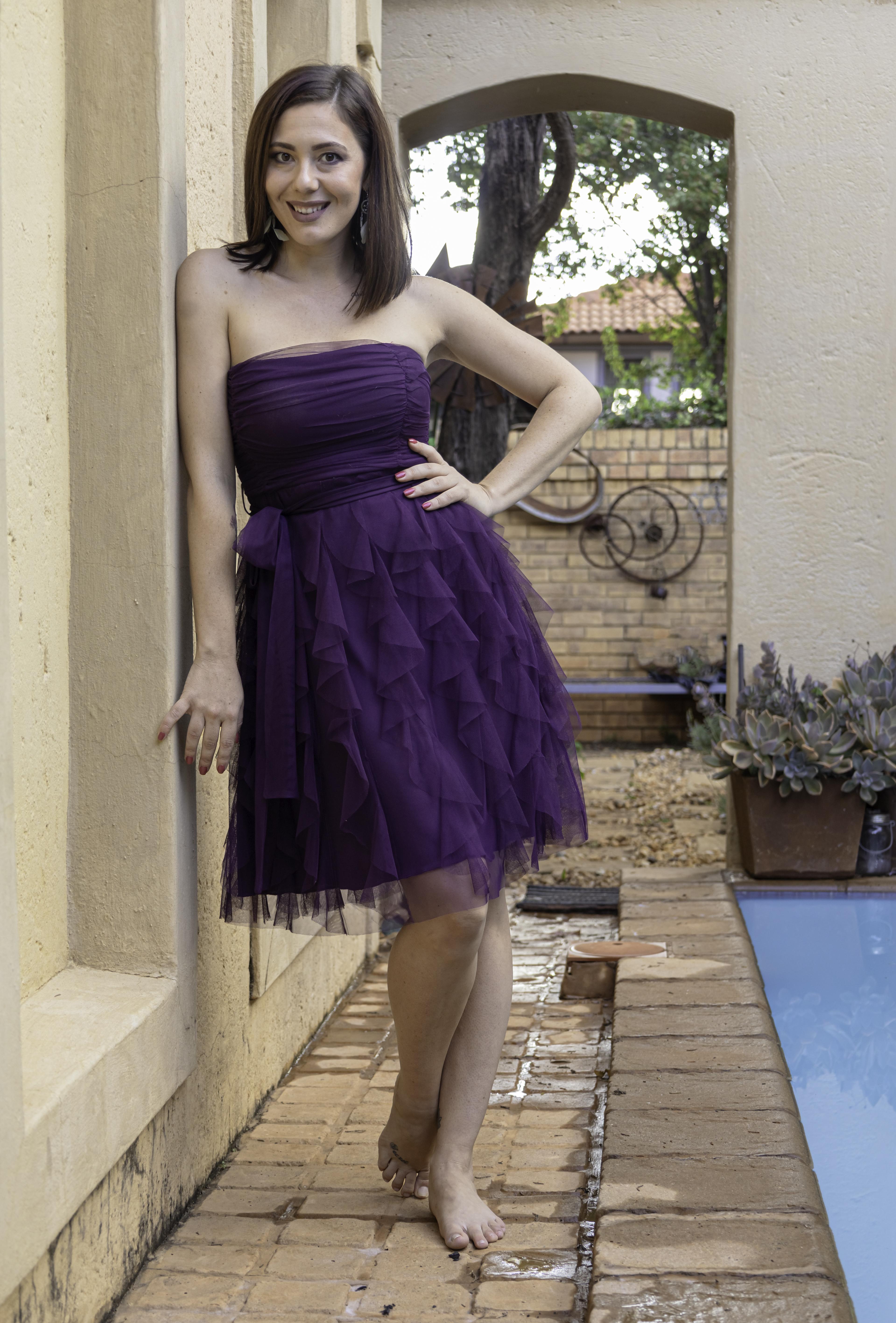 Purple cocktail  dress
