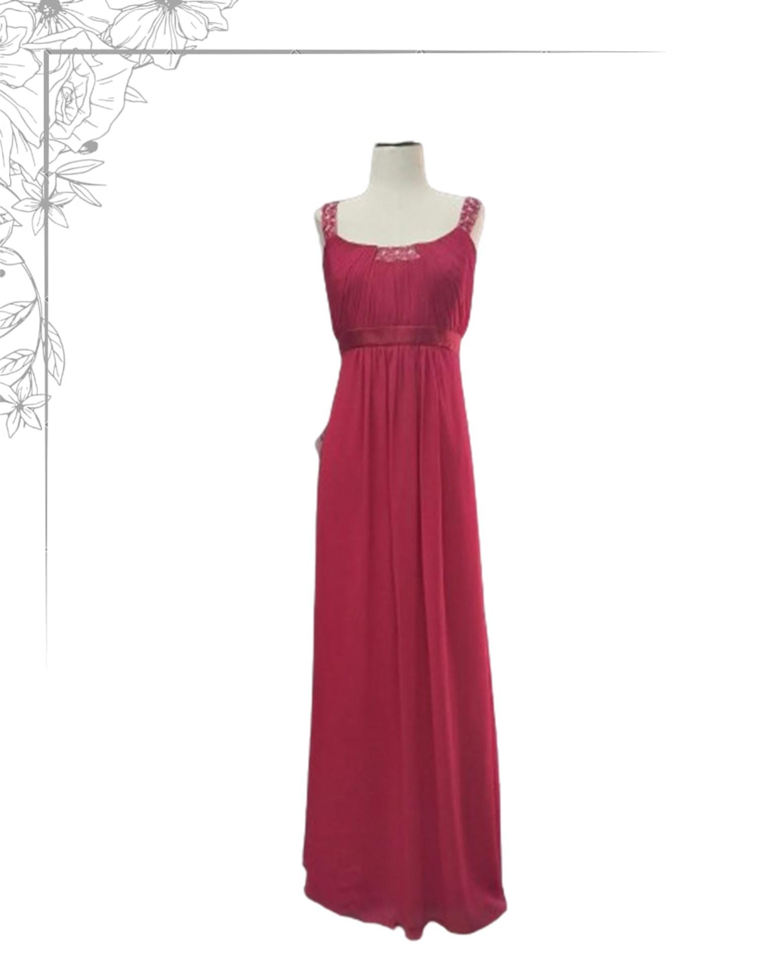 Red floor length dress