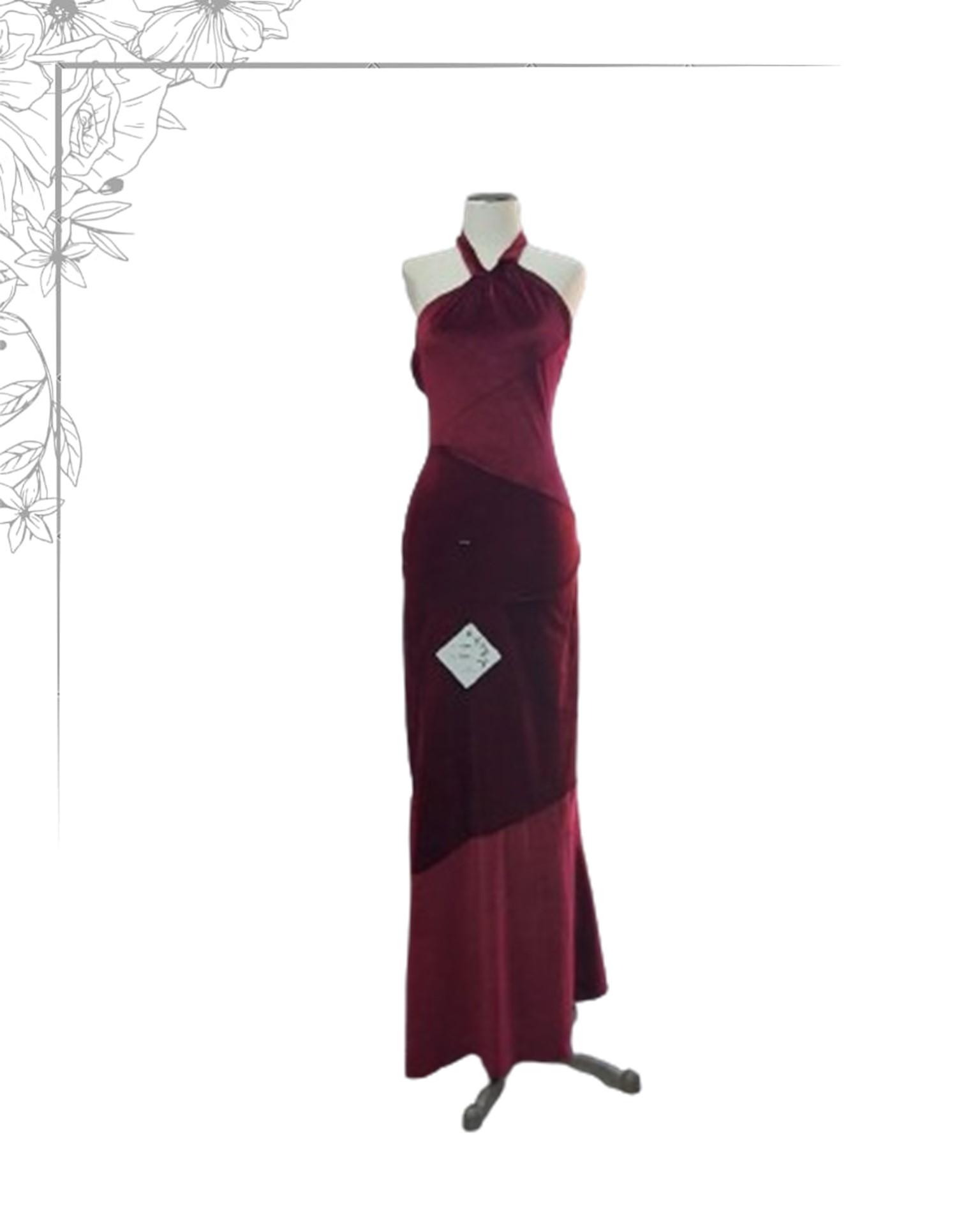 Red floor length dress