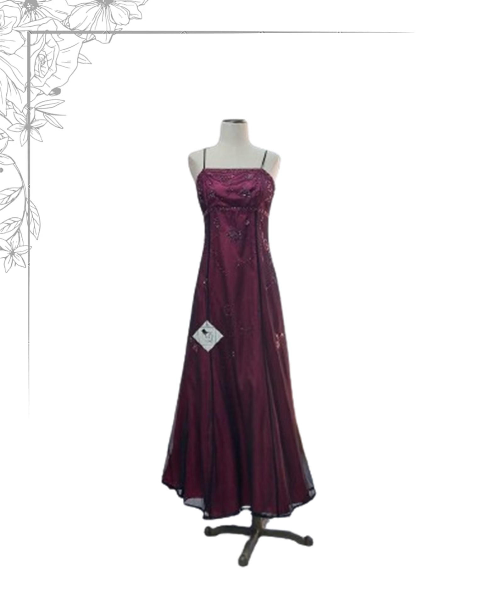Red floor length dress
