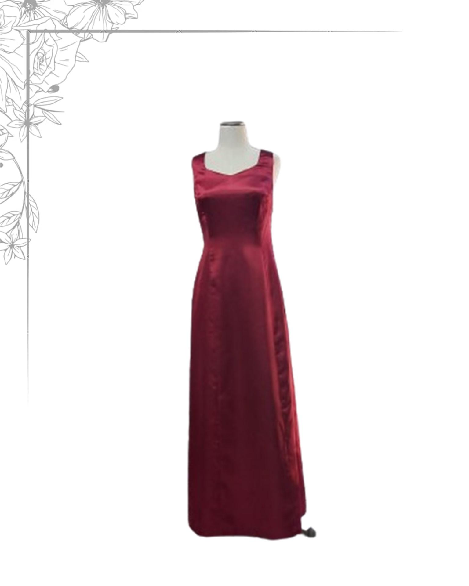Red floor length dress