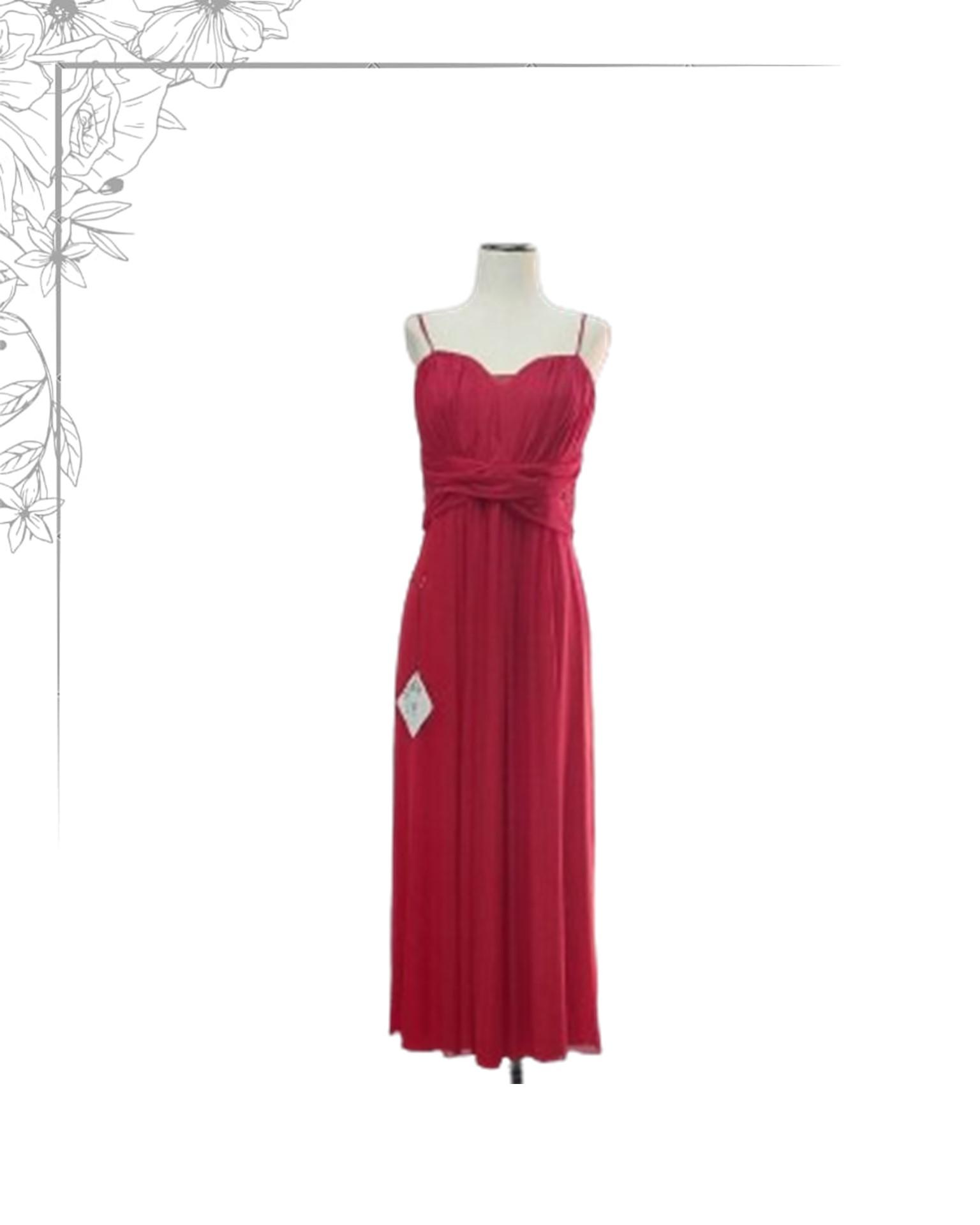 Red floor length dress