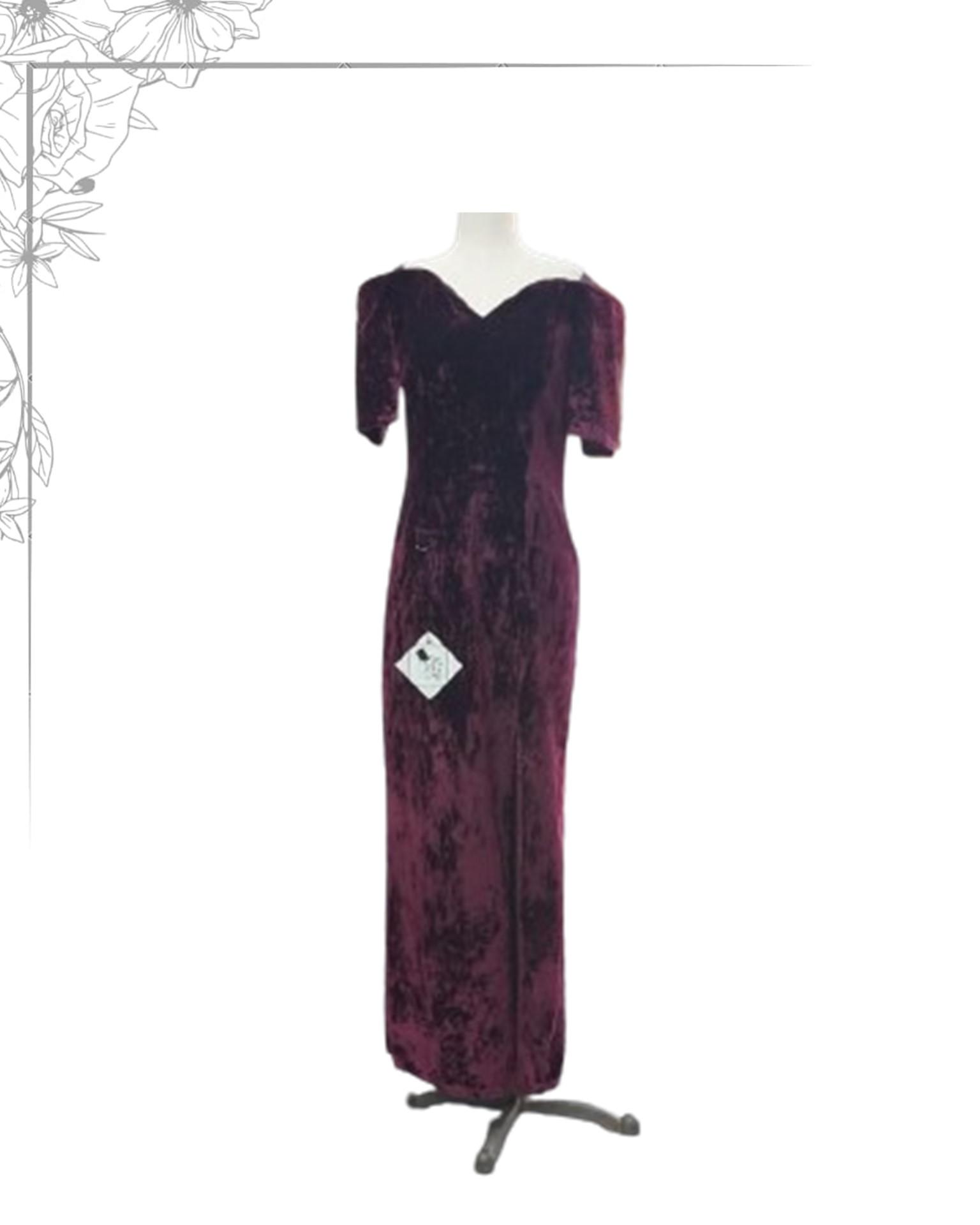 Red floor length dress