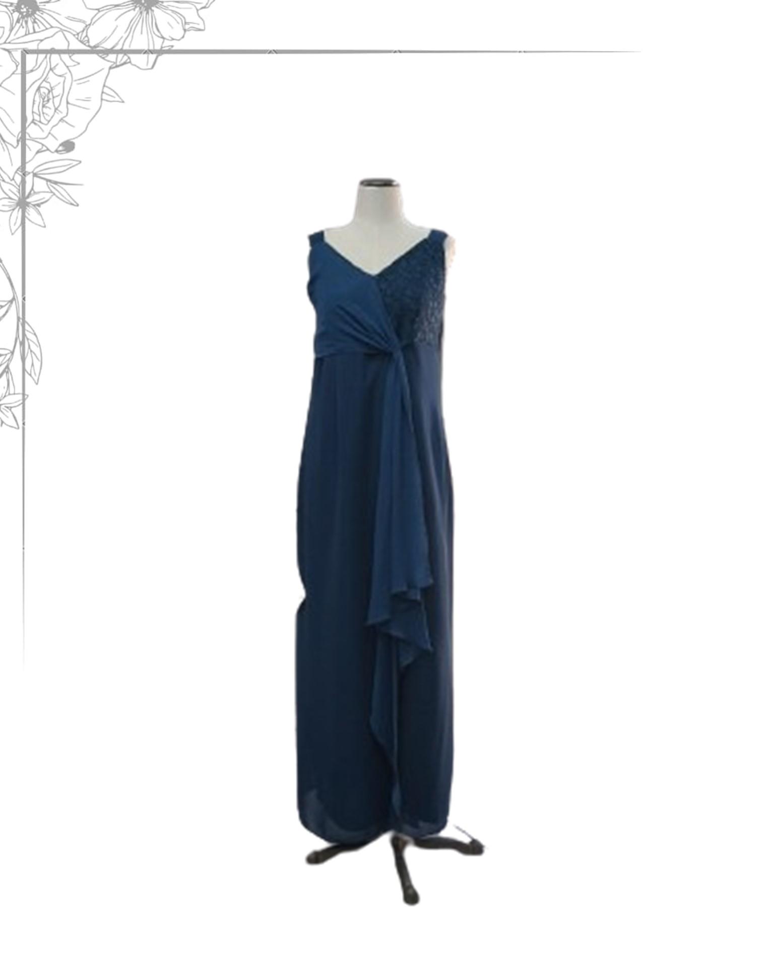 Blue floor length dress