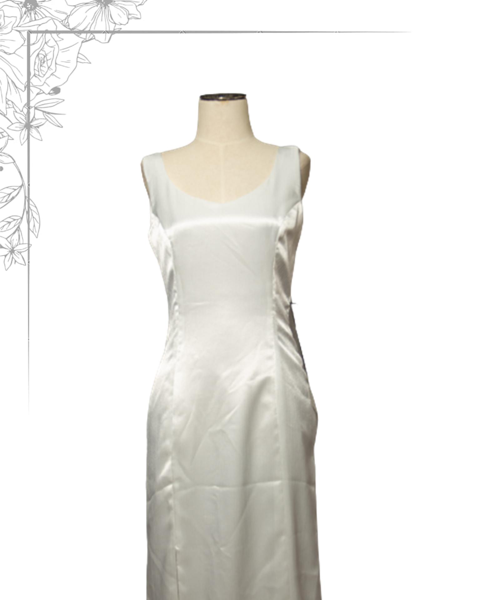 White floor length dress