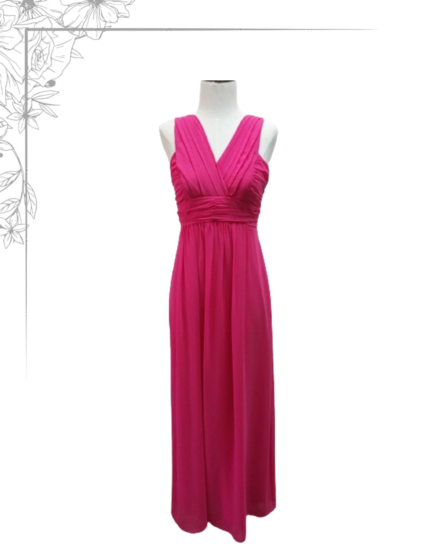 pink floor length dress