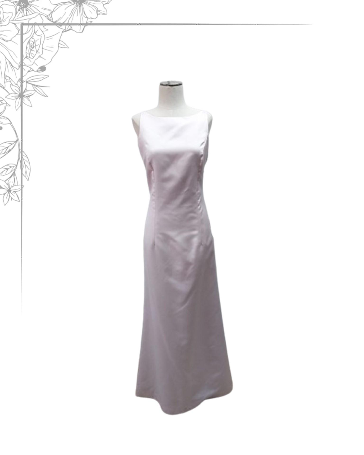 pink floor length dress