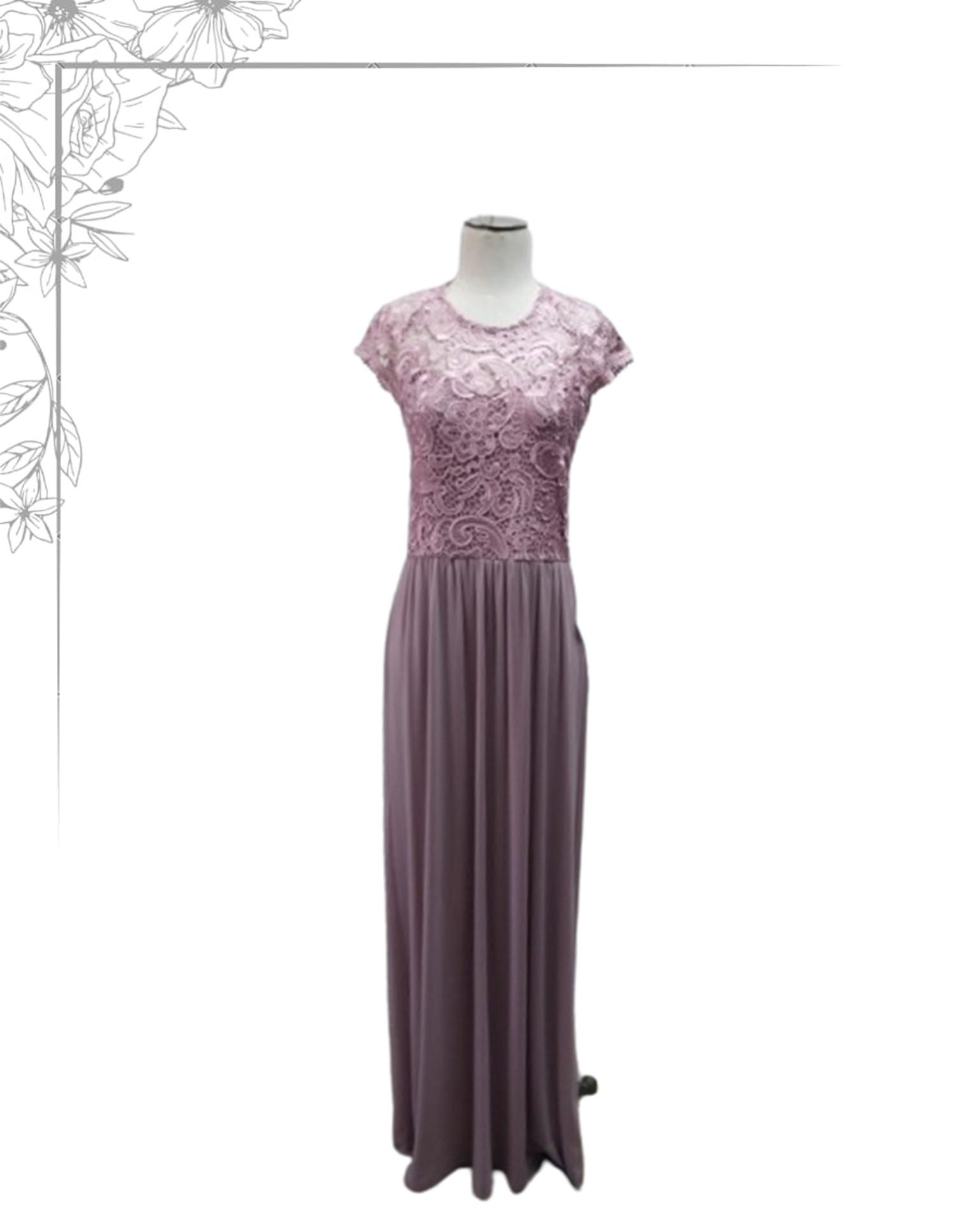 pink floor length dress