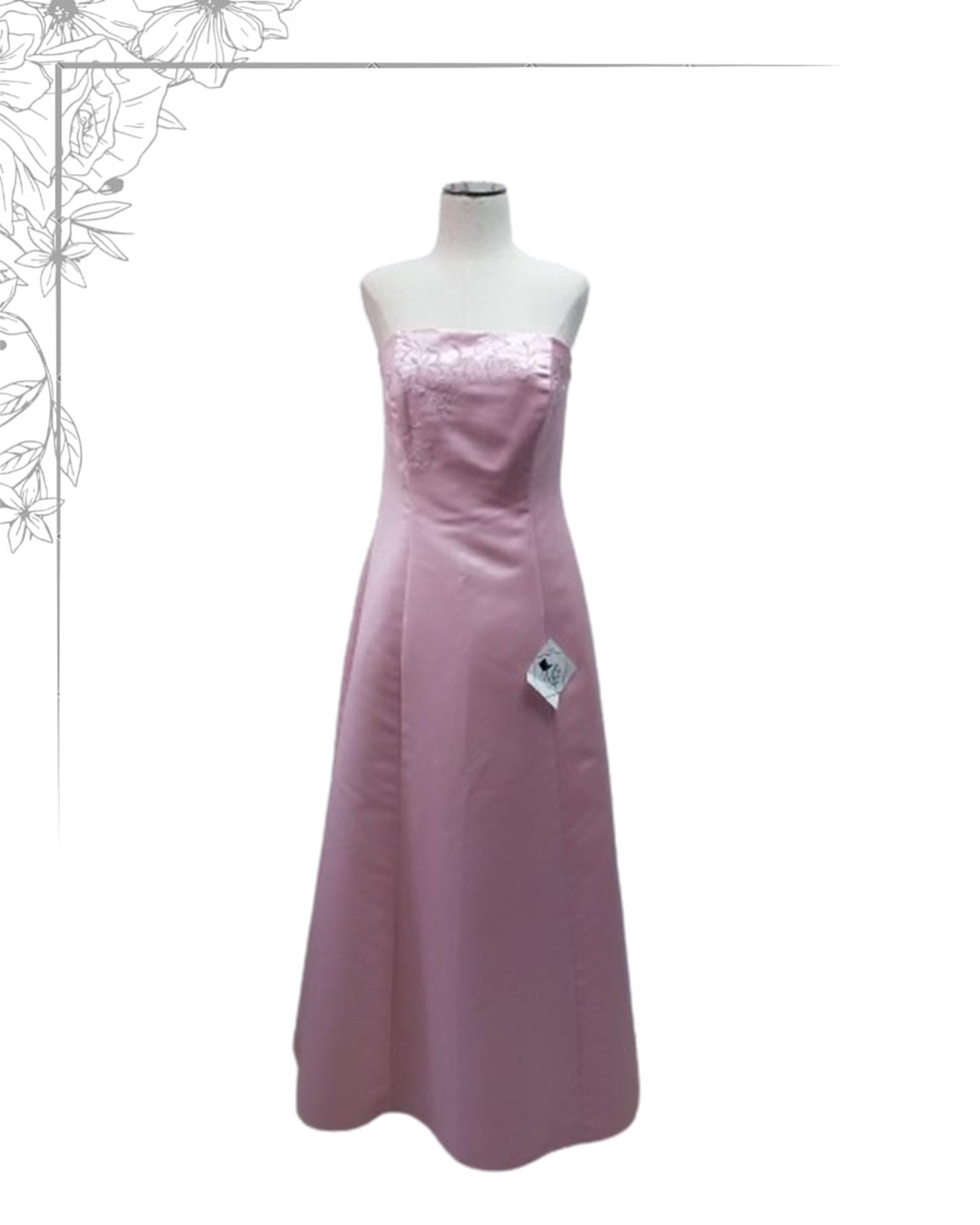 pink floor length dress