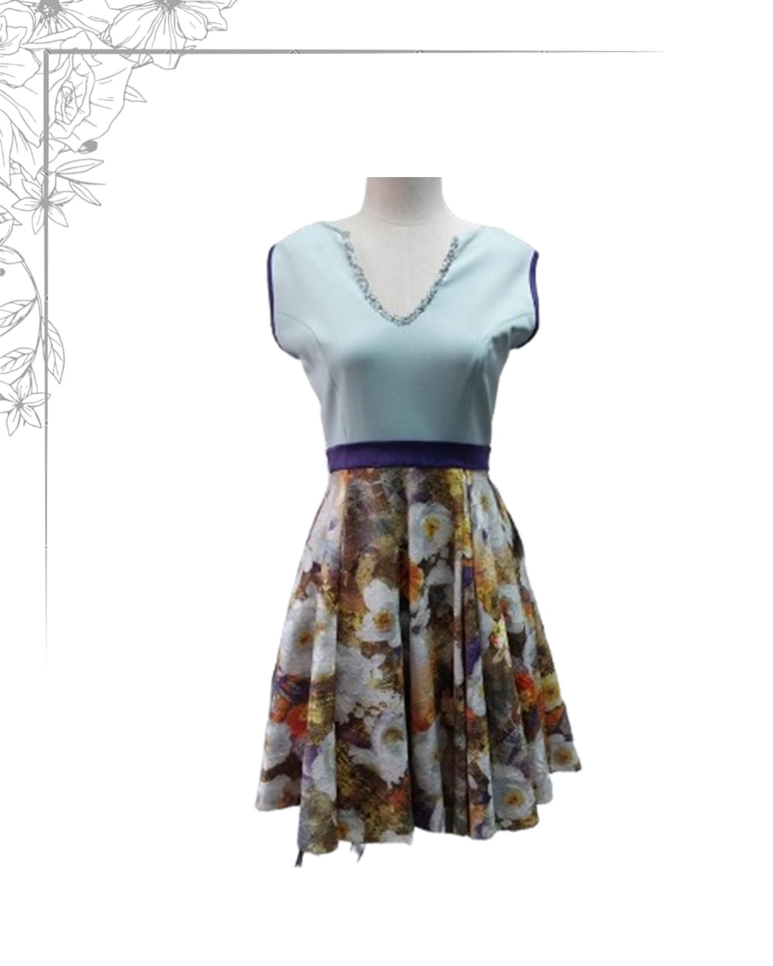 Blue cocktail dress