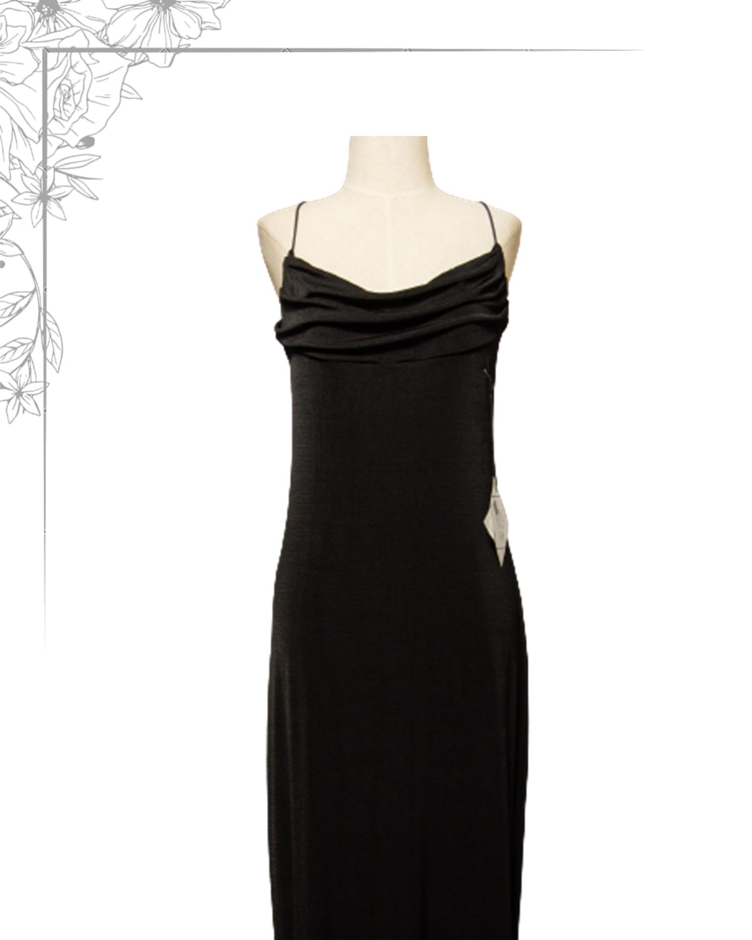 Black floor length dress