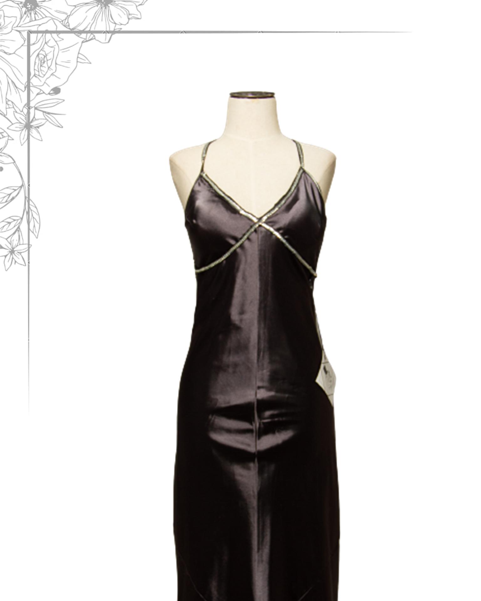 Black floor length dress