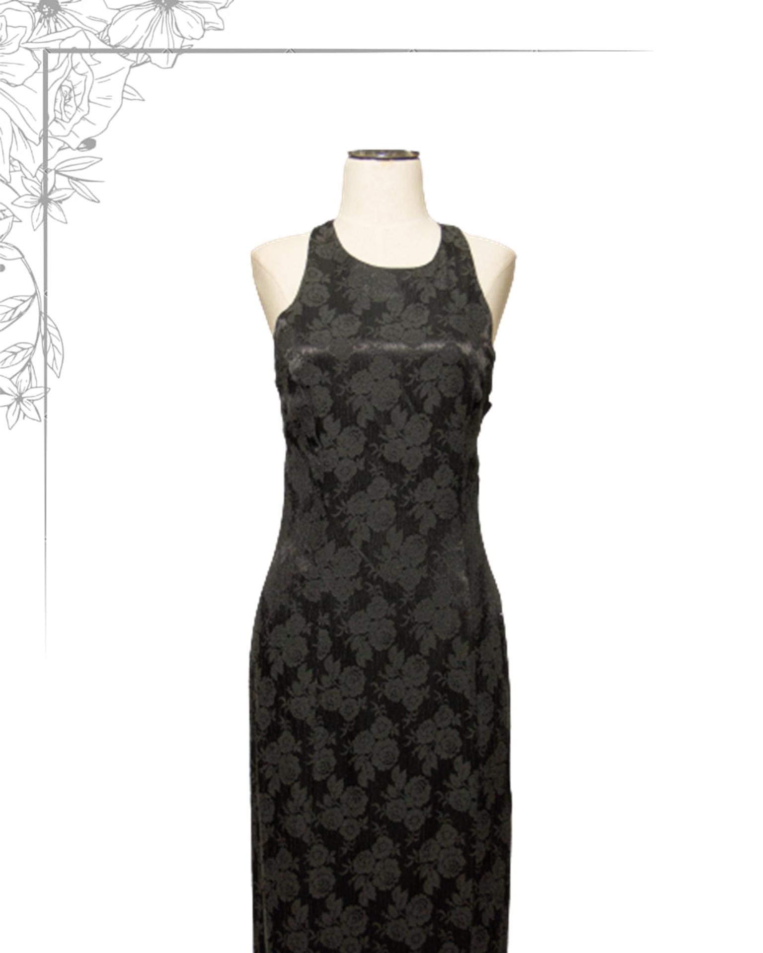 Black floor length dress
