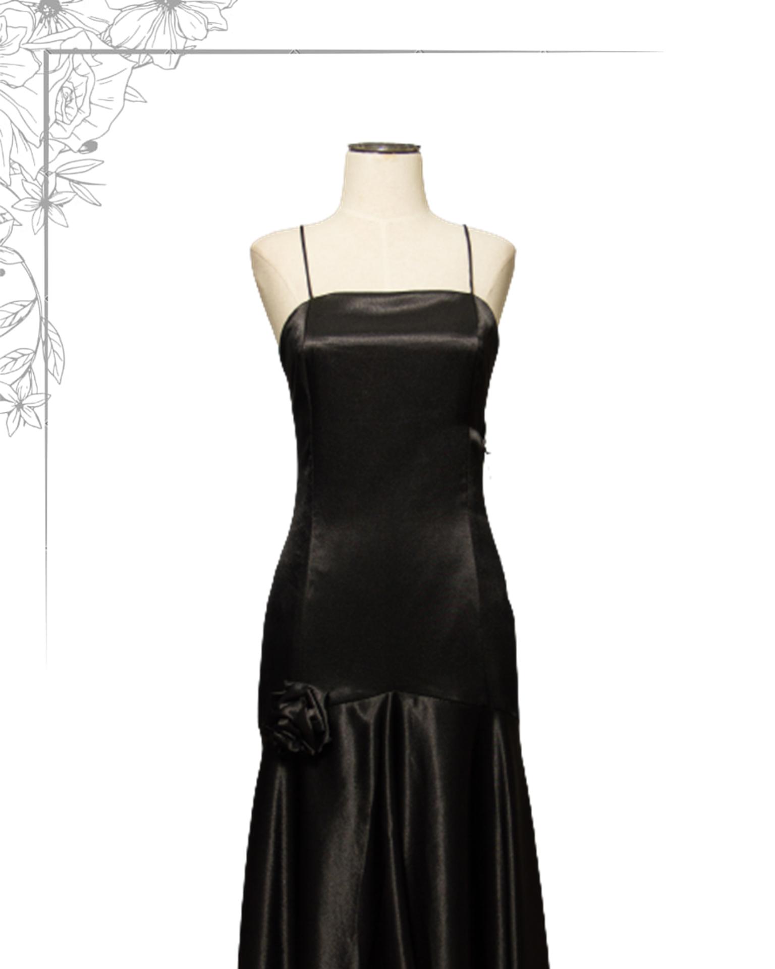 Black floor length dress