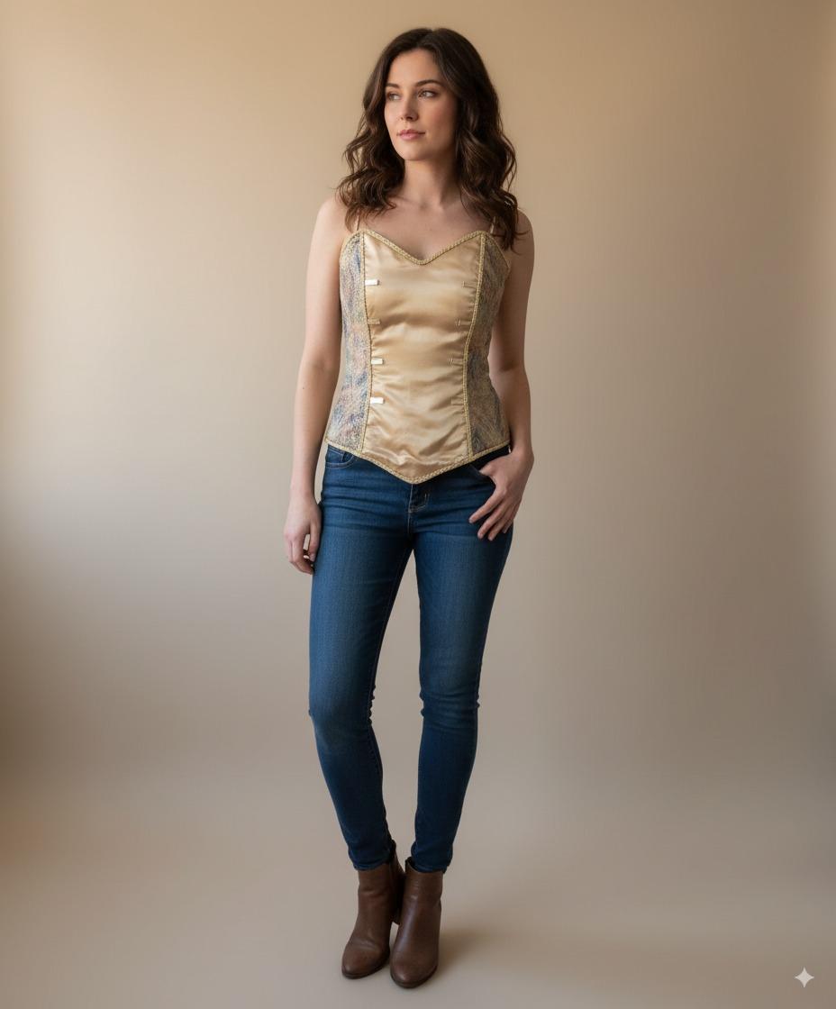 Gold corset top
