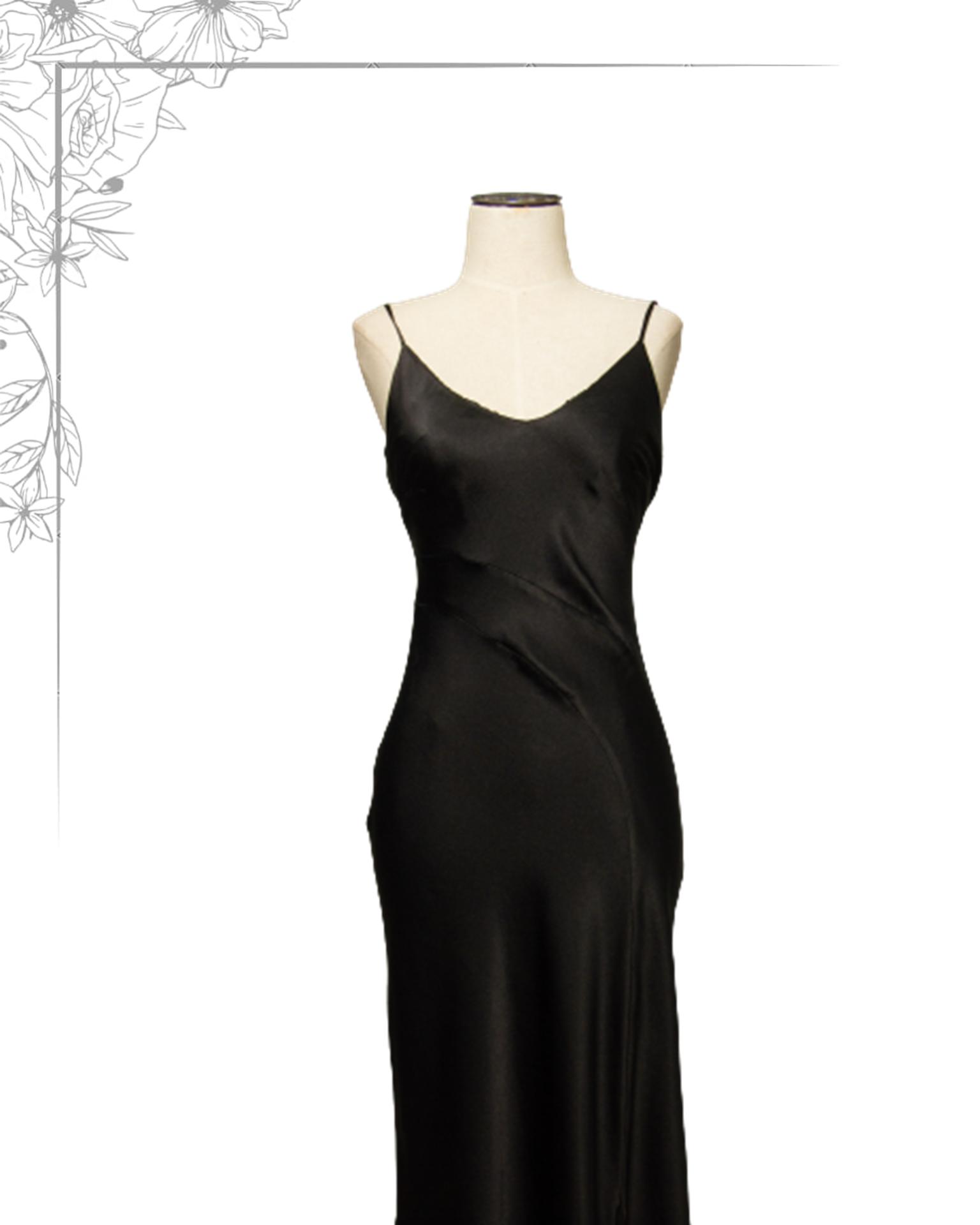 Black floor length dress