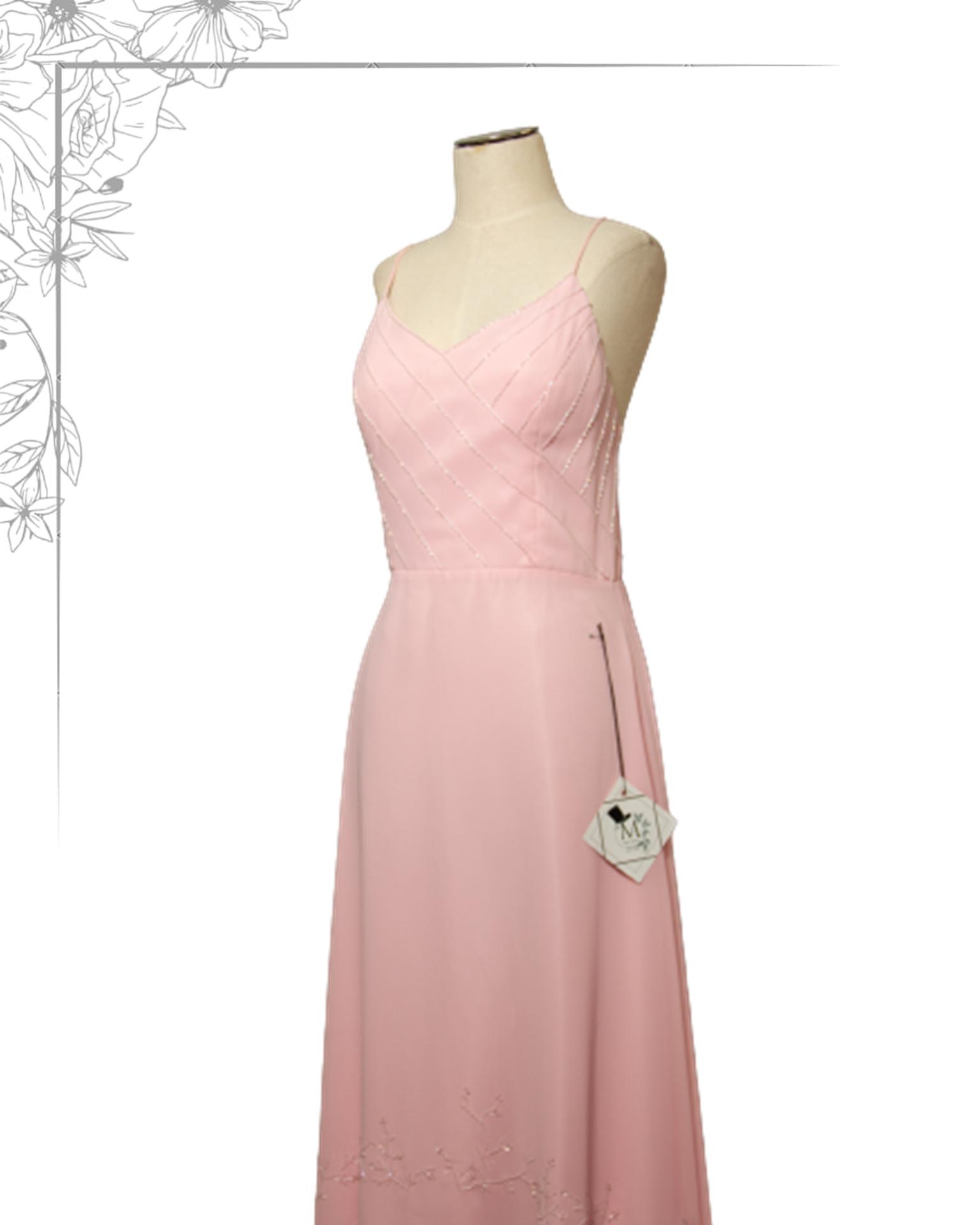 Pink dress short in the front long at the back