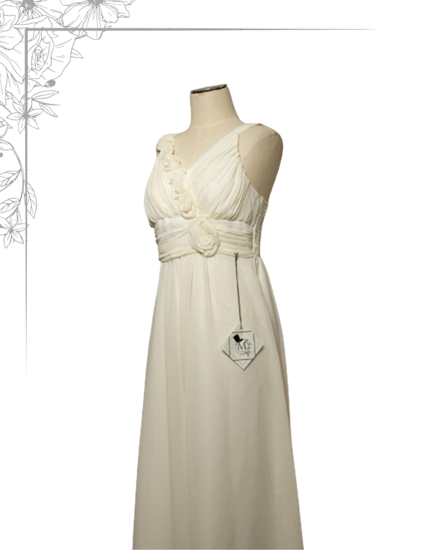 White floor length dress