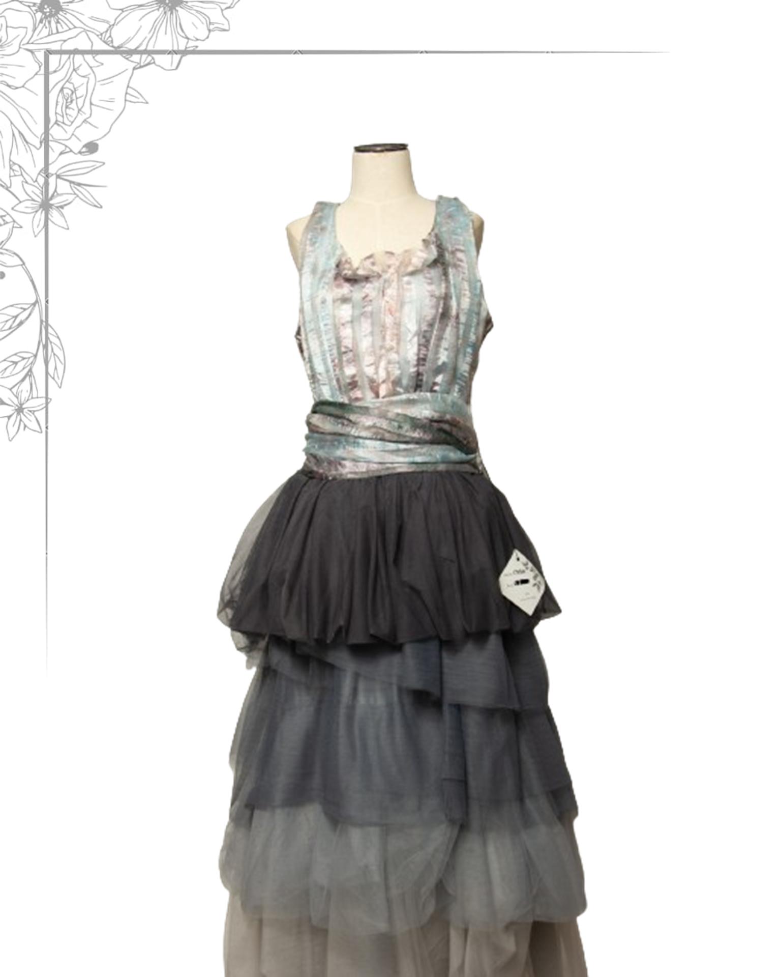 Silver floor length dress