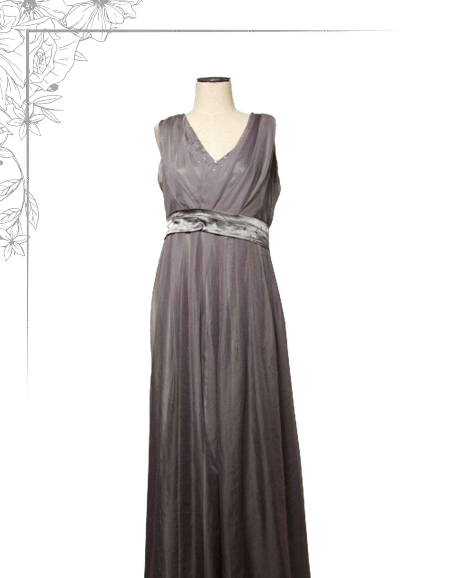 Silver floor length dress