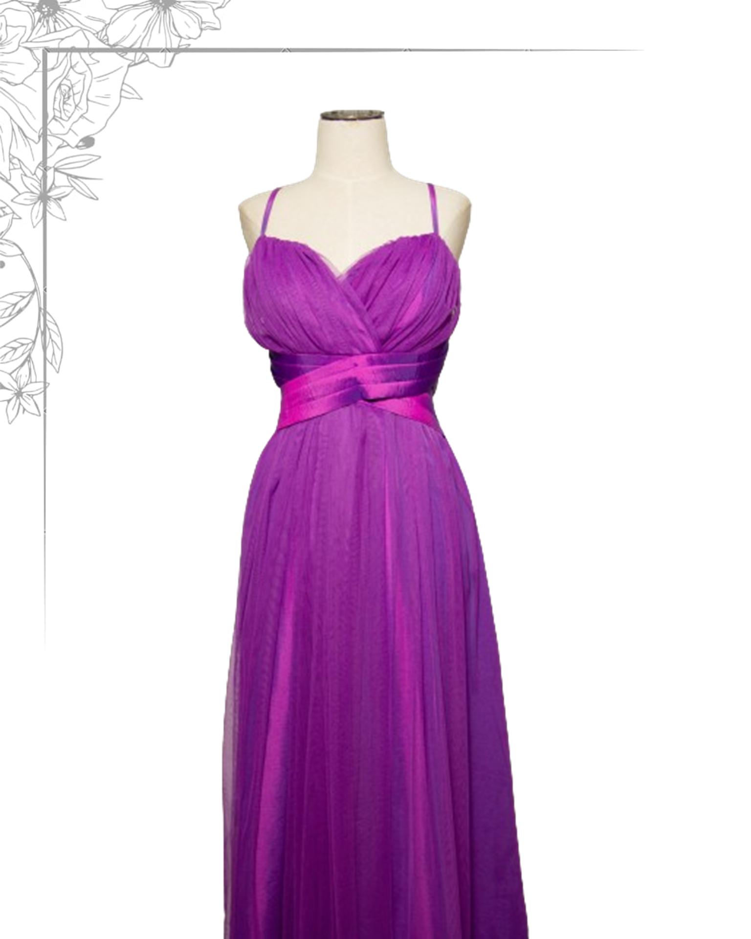 Purple floor length dress