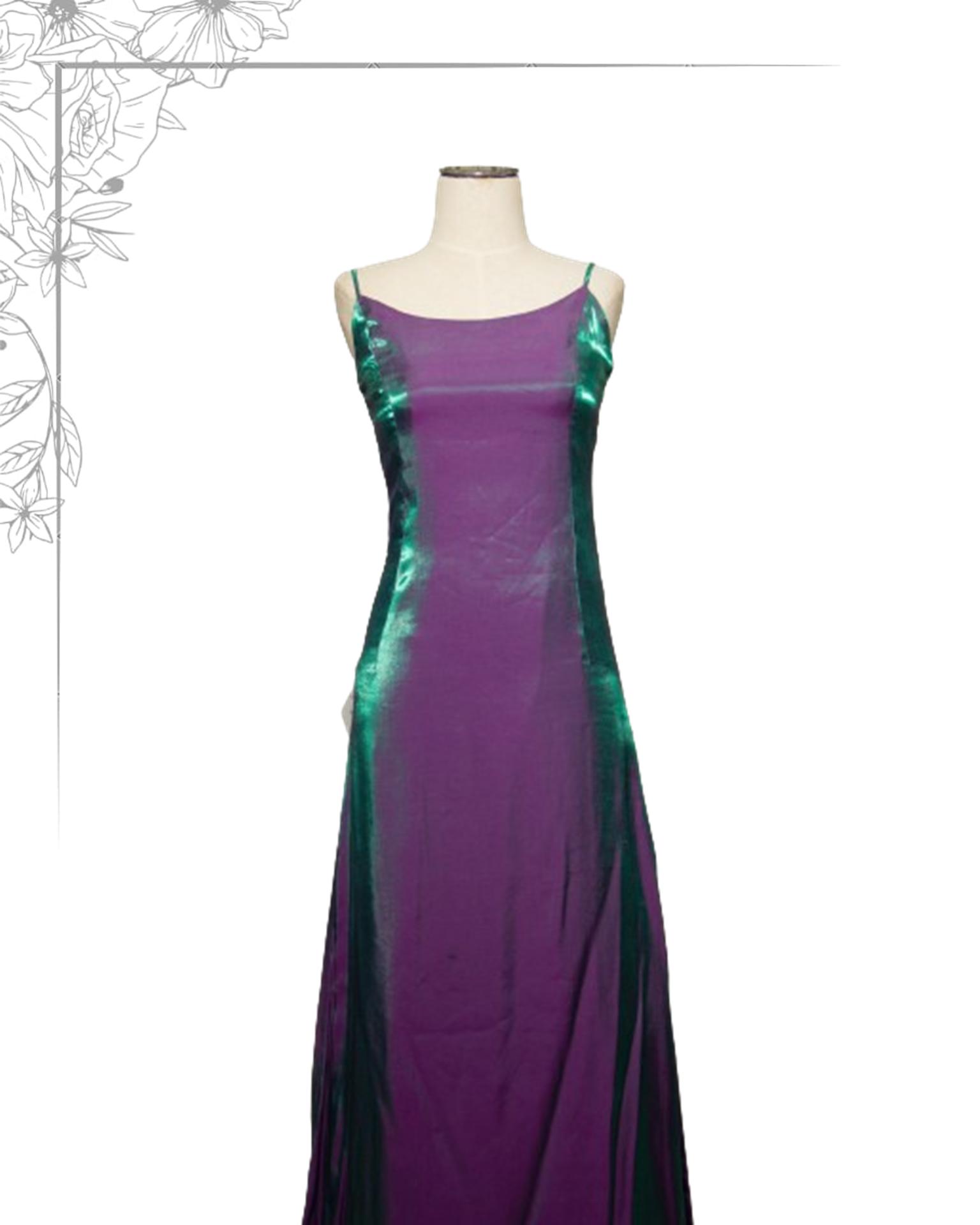 Purple floor length dress