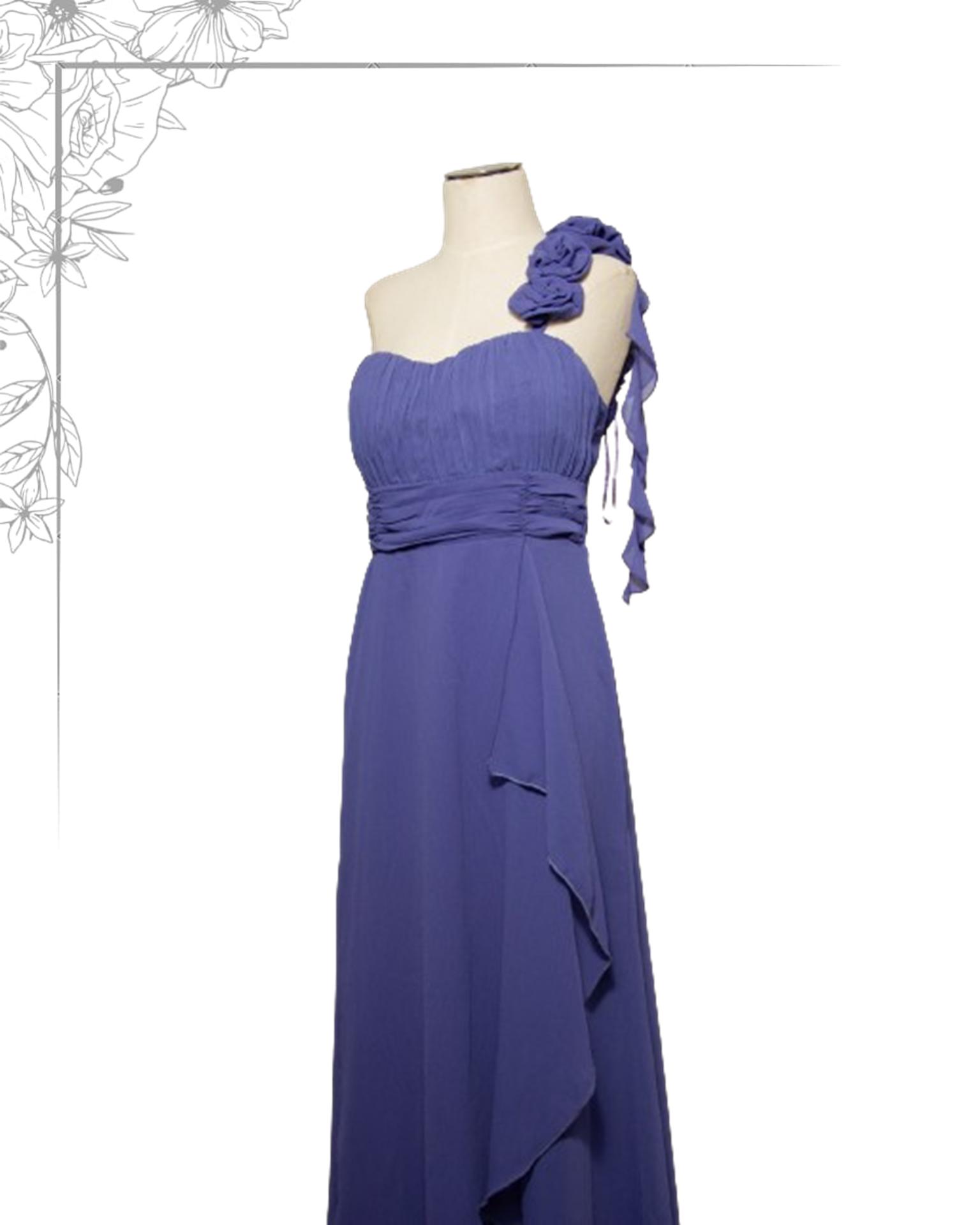 Purple floor length dress