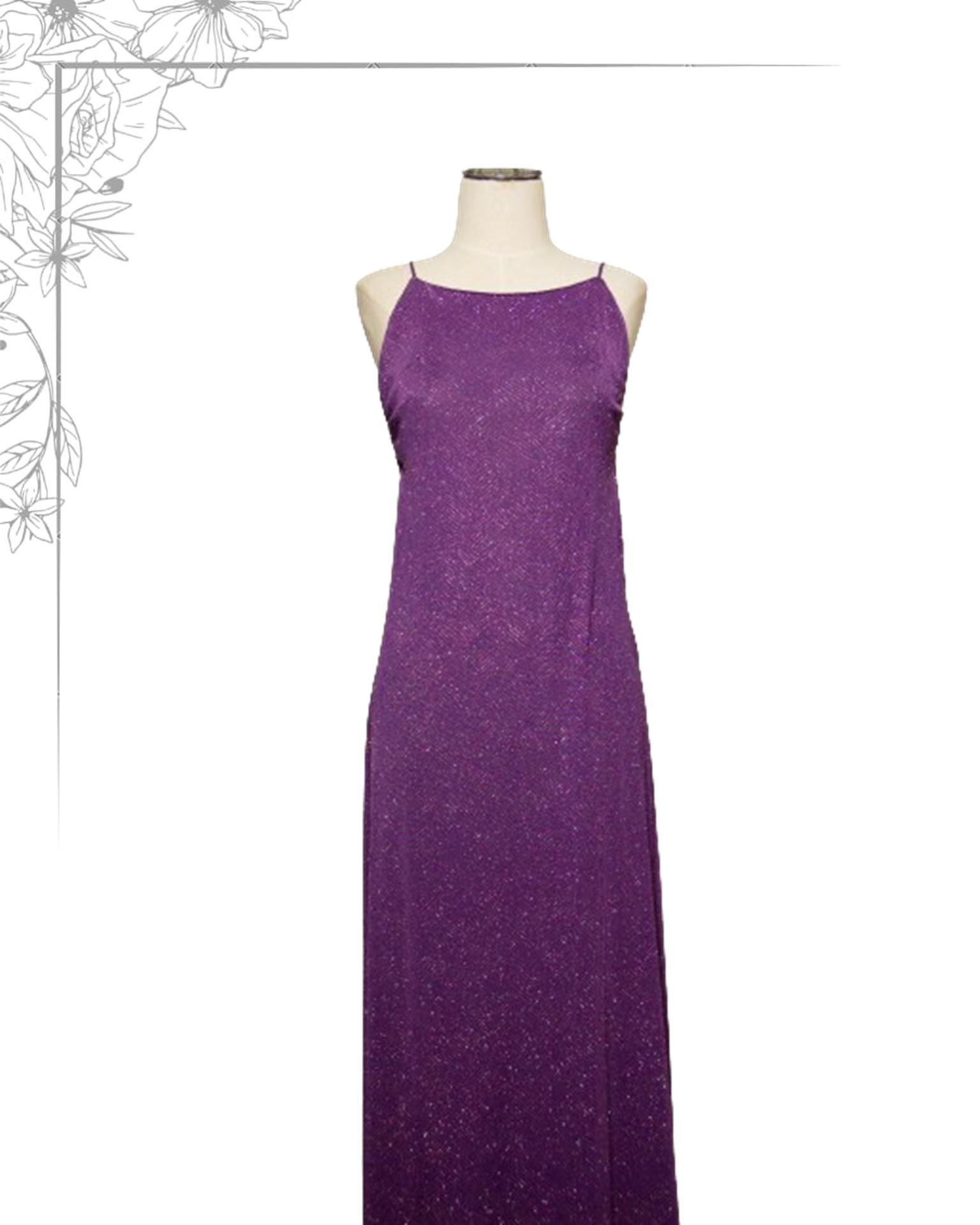 Purple floor length dress