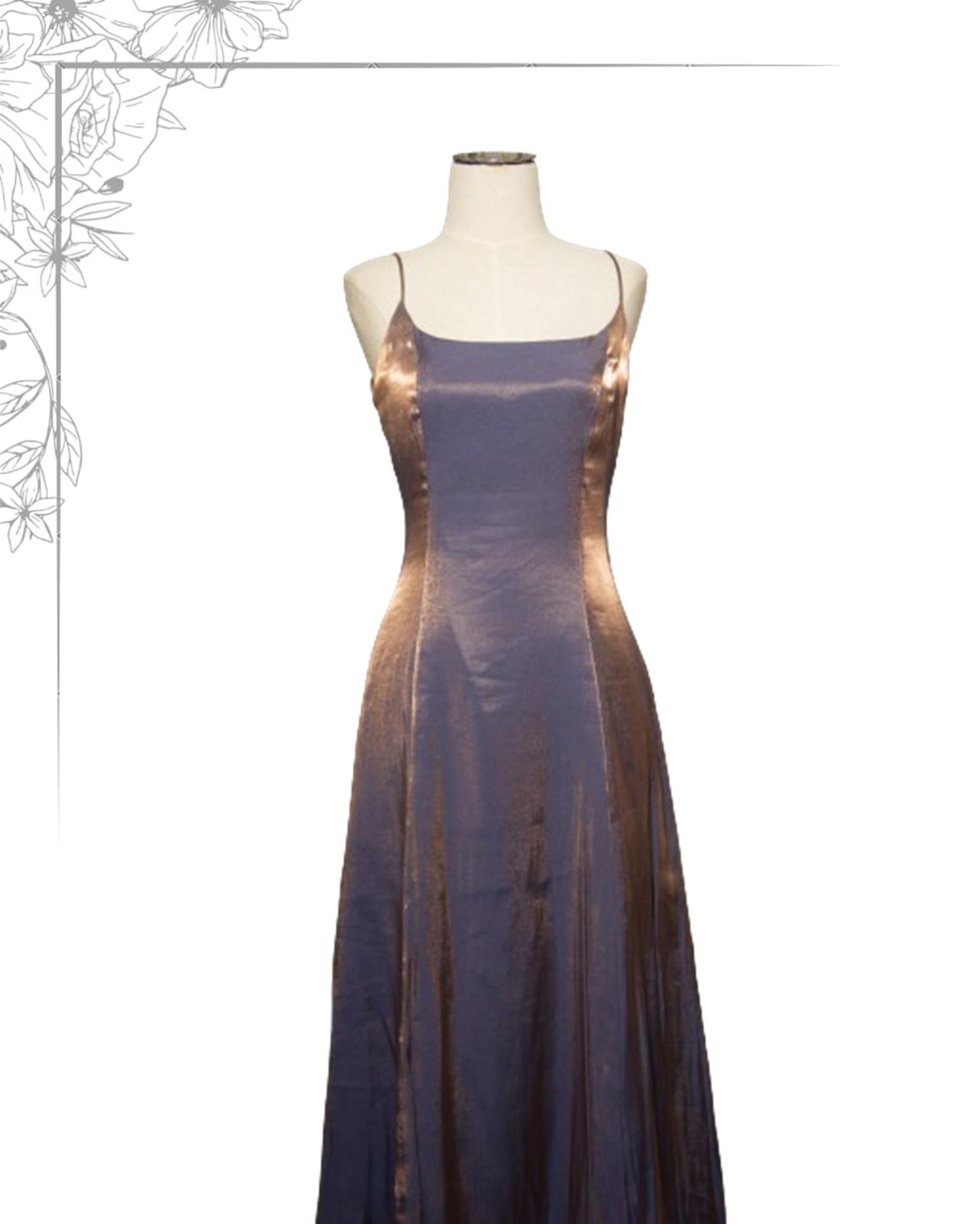 Purple floor length dress