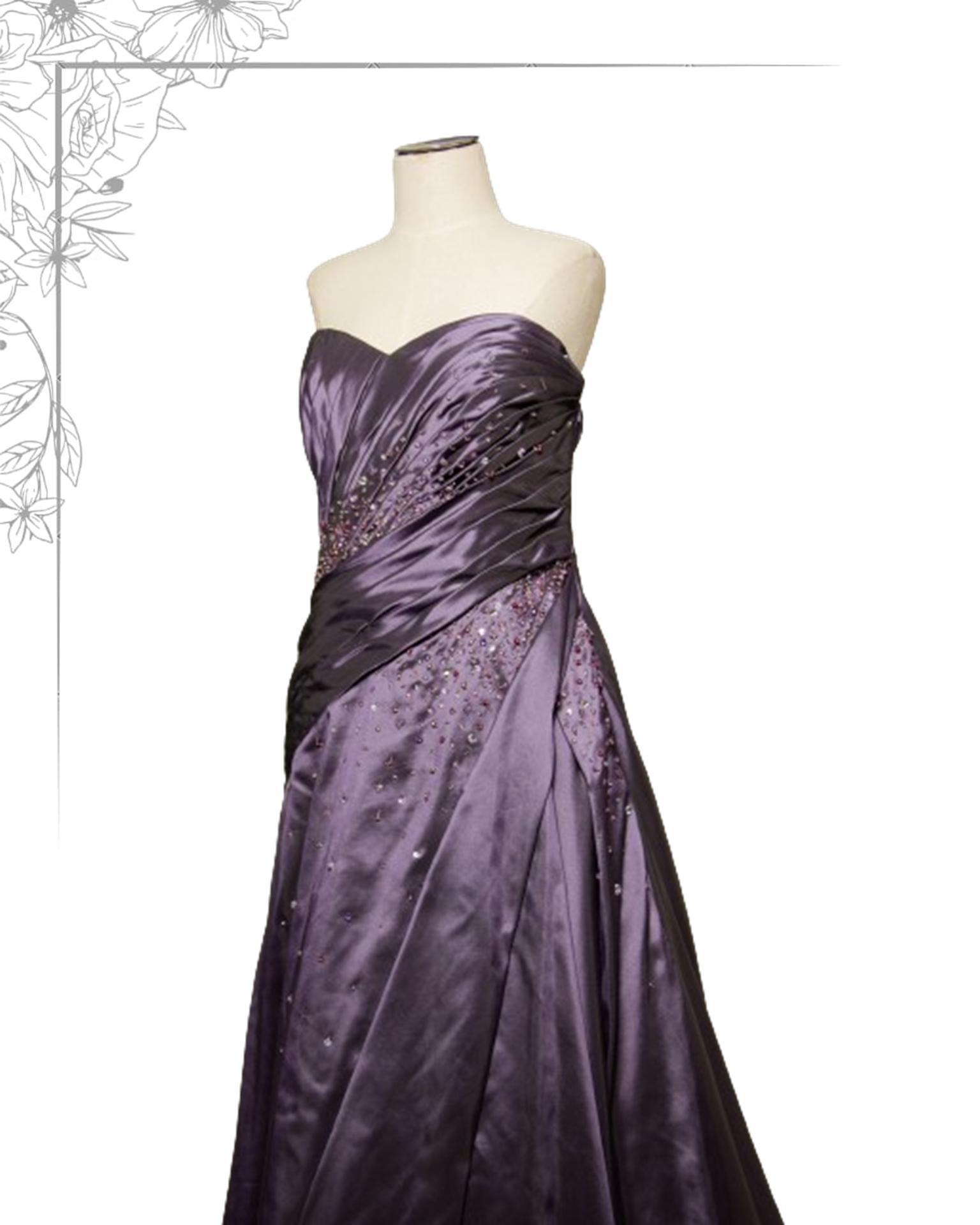 Purple floor length dress